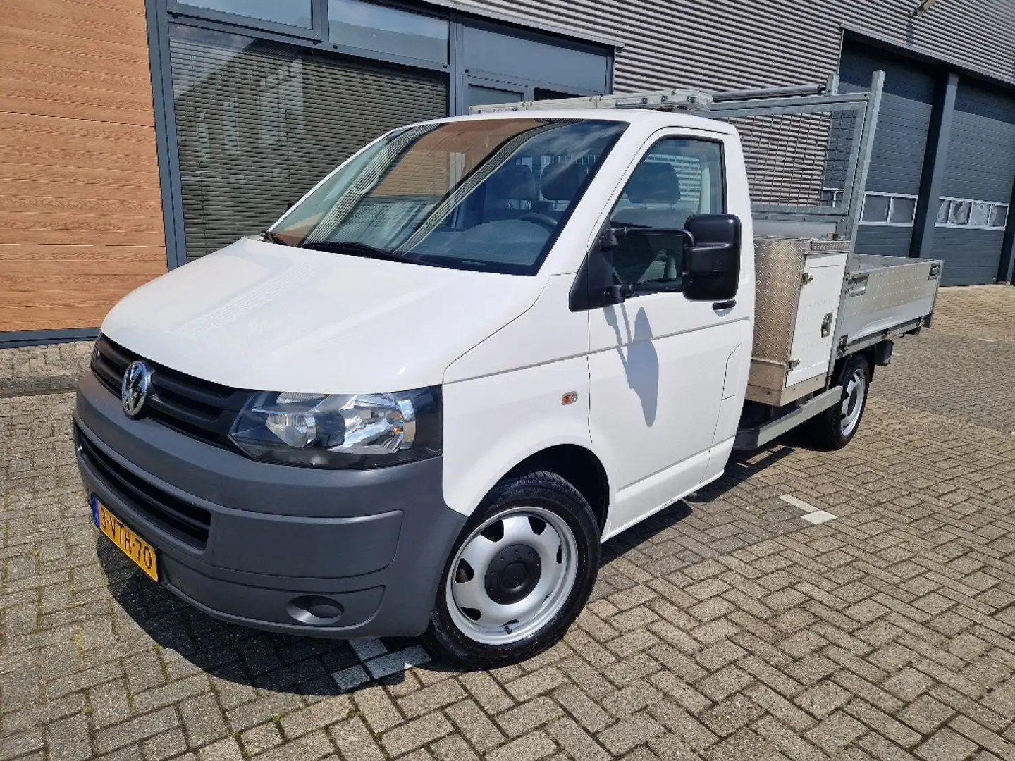 Volkswagen T5 Transporter 2.0 TDI pick-up kist open-laadbak trekhaak 2500kg Wit - 1