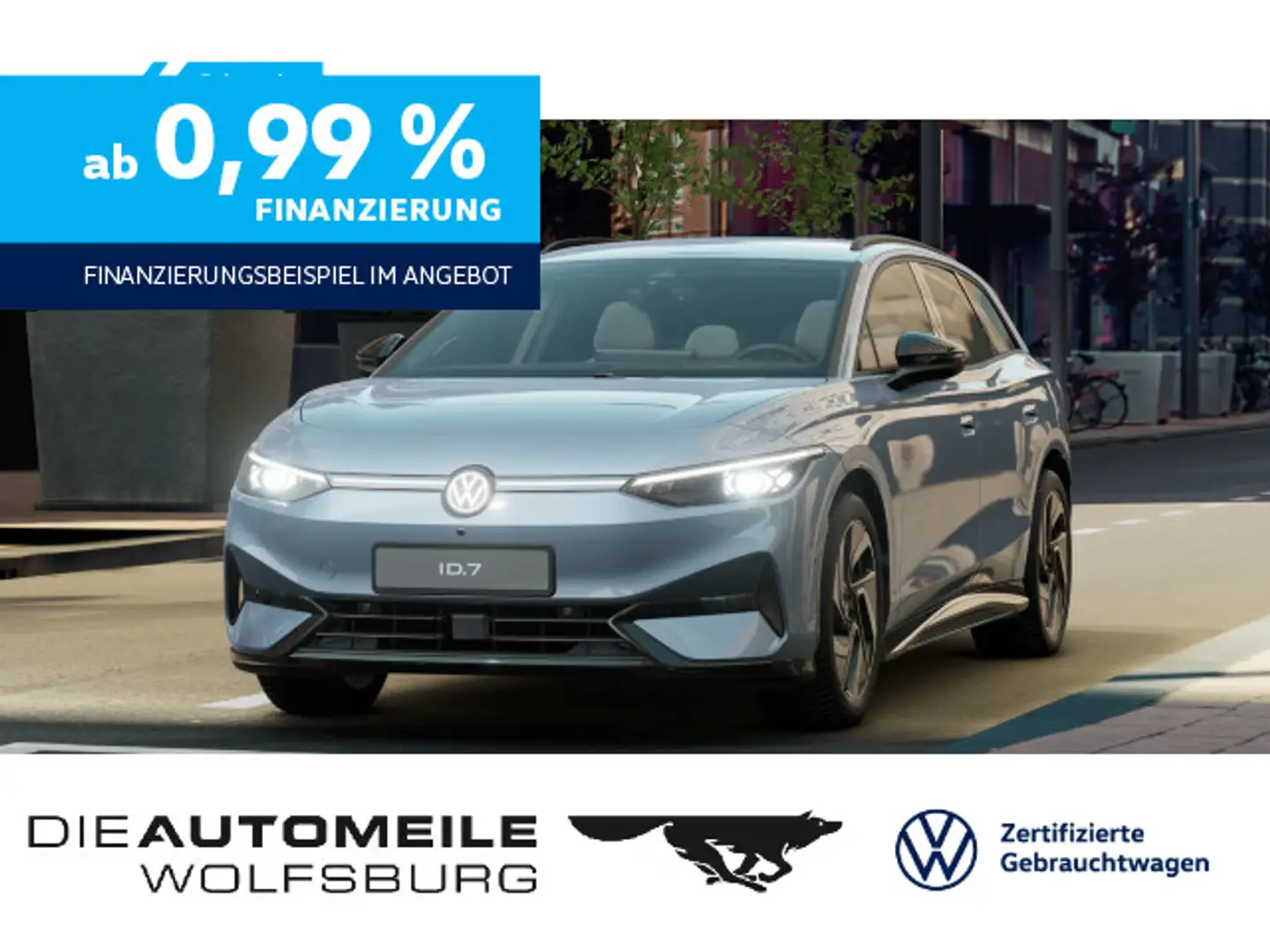 Volkswagen ID.7 Tourer Pro Matrix/ACC/H+K/AHK Blau - 1