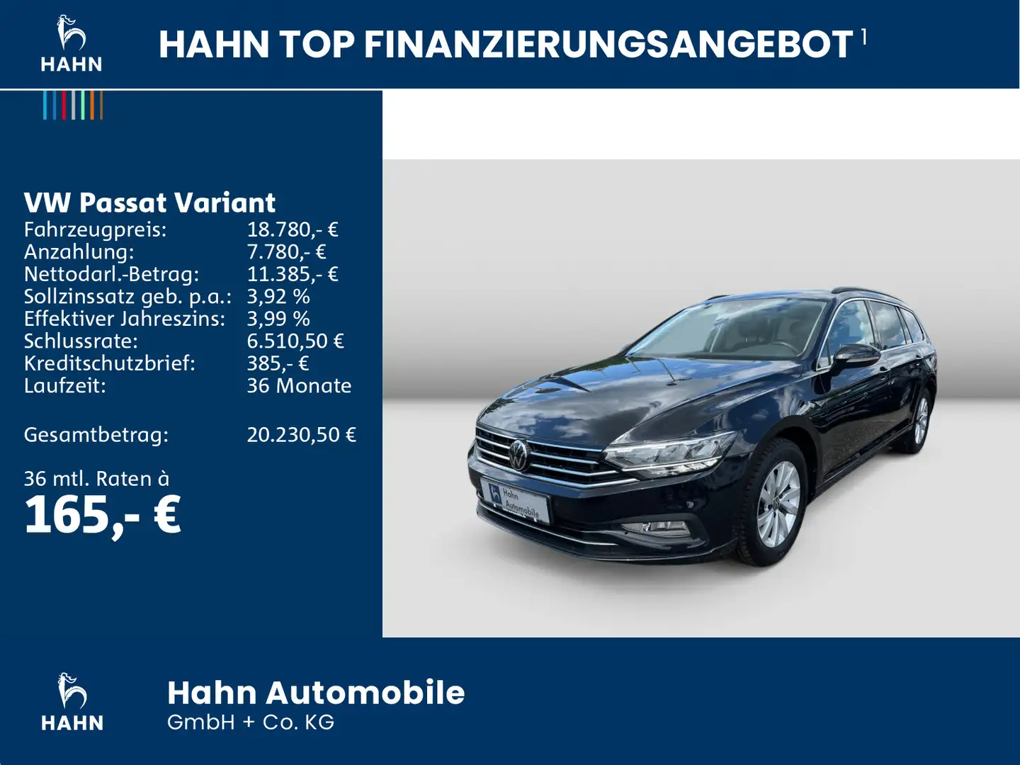 Volkswagen Passat Variant 2.0TDI DSG Business AHK Cam Navi Noir - 2