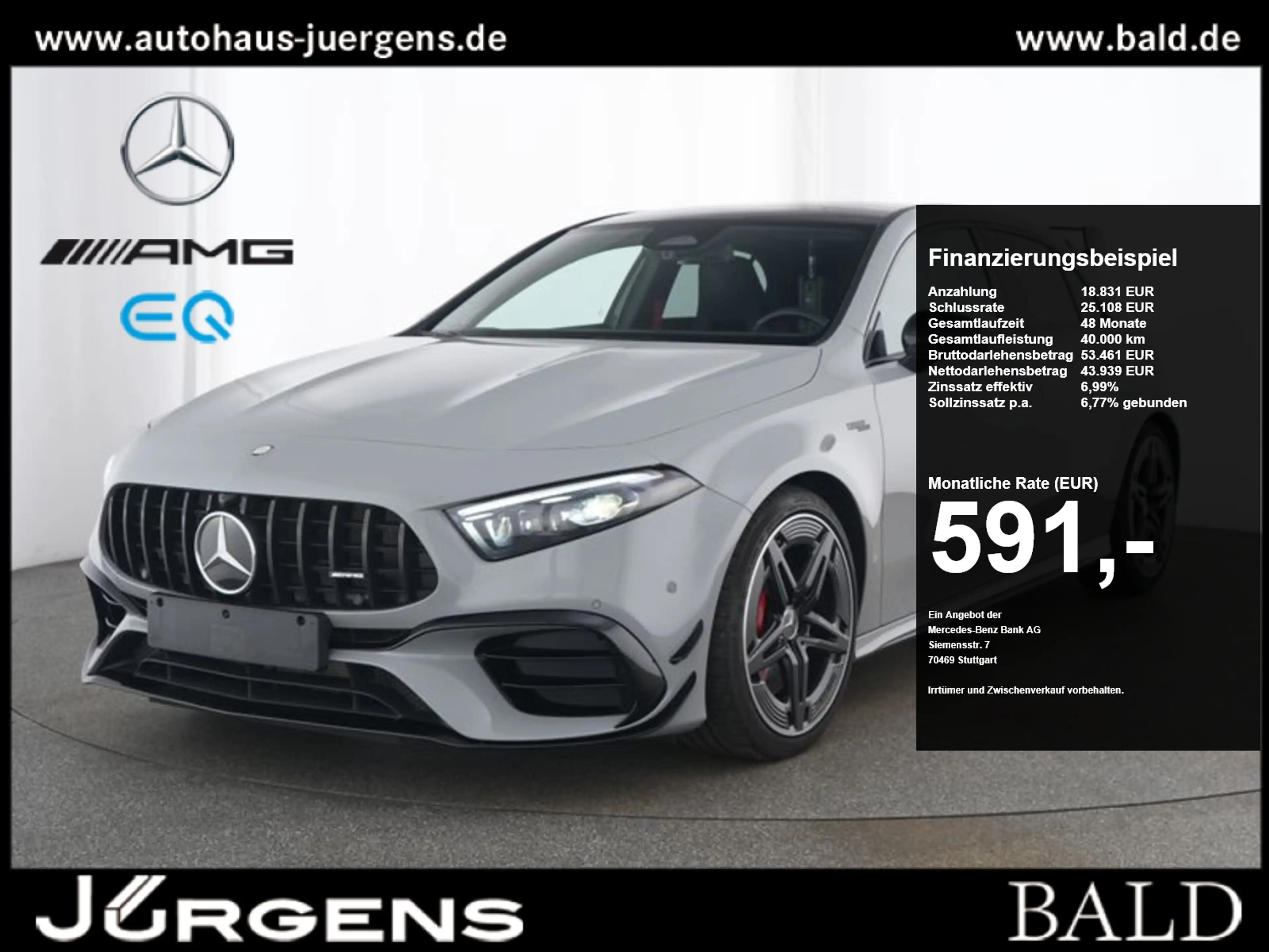 Mercedes-Benz A 45 AMG S 4M+ Aero/Design+/MLB/HUD/Perf.Sound