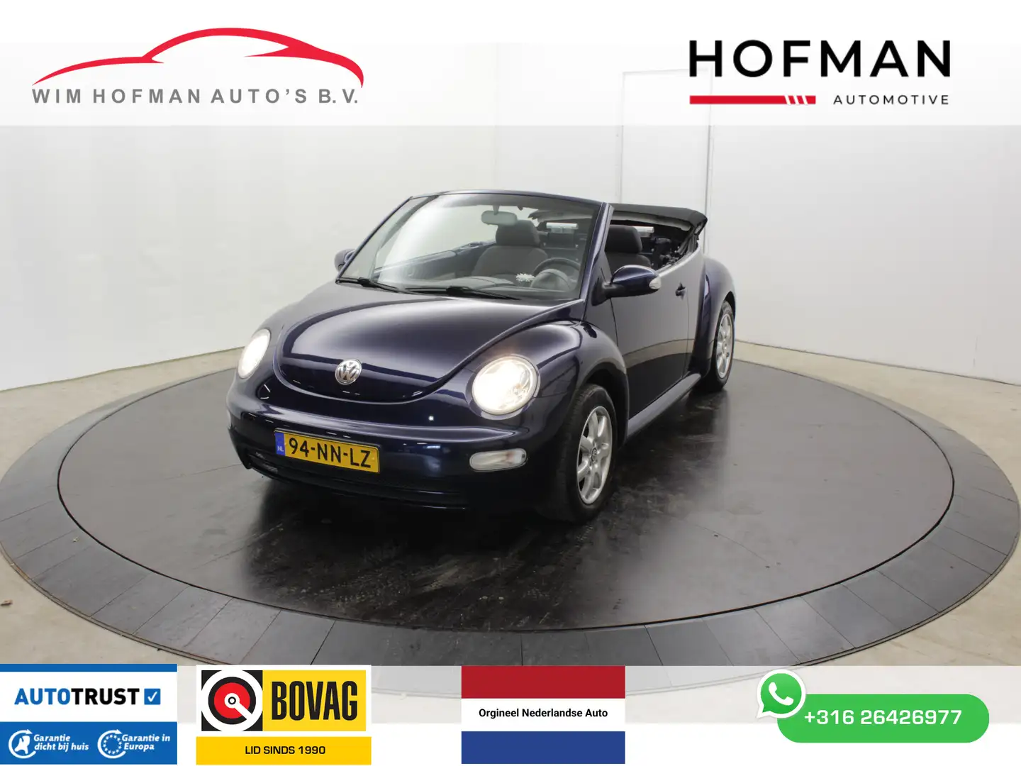 Volkswagen Beetle Cabriolet 2.0 Electrische Kap 89372 originele Kilo Blau - 1