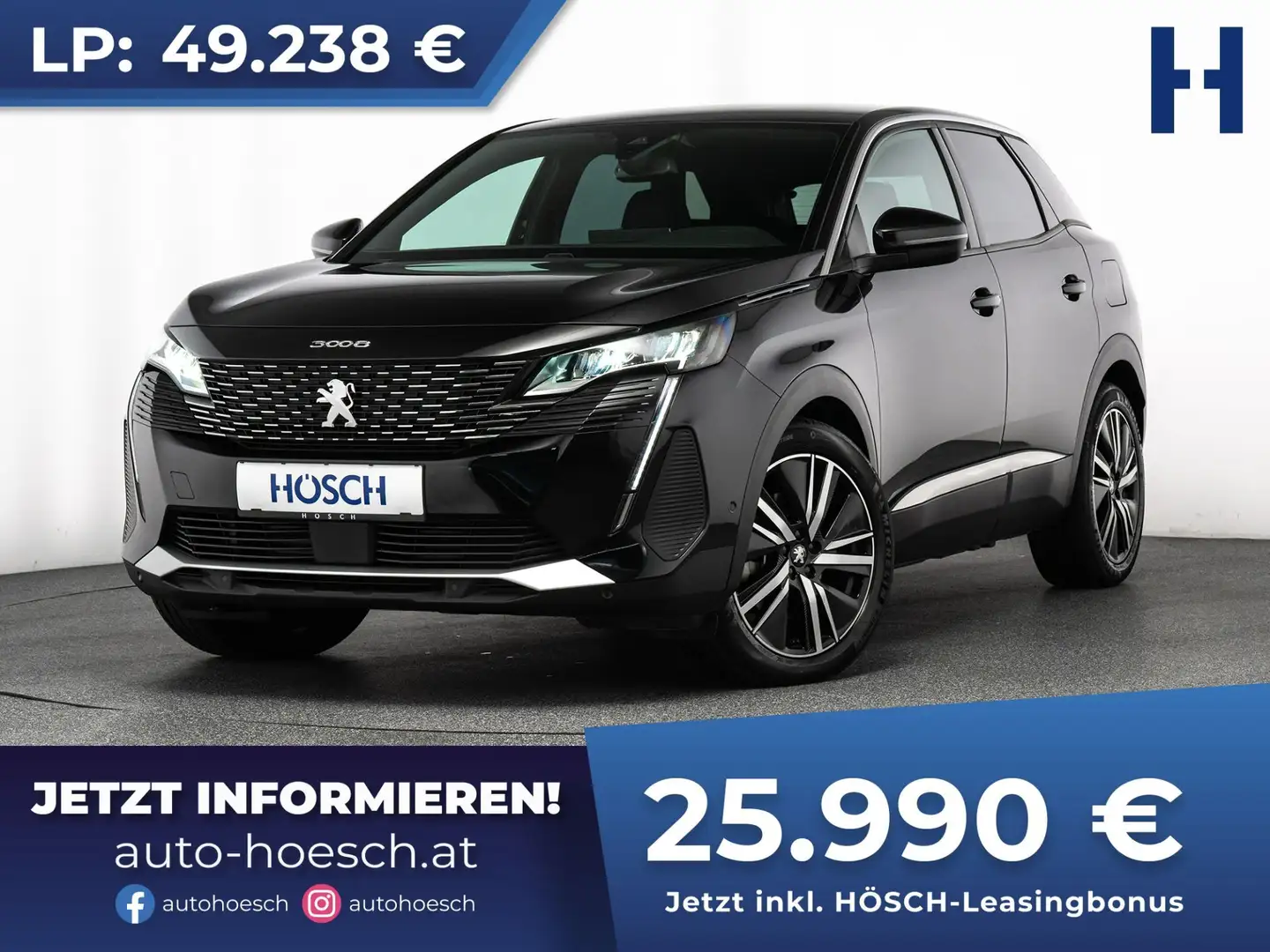 Peugeot 3008 SUV Plug-In Hybrid 180 Allure KAMERA NAV LED ++ Schwarz - 1