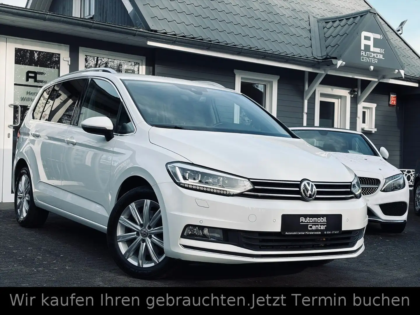 Volkswagen Touran Highline DSG+LED+AHK+ACC+4xSHZ+Massage+ Weiß - 1