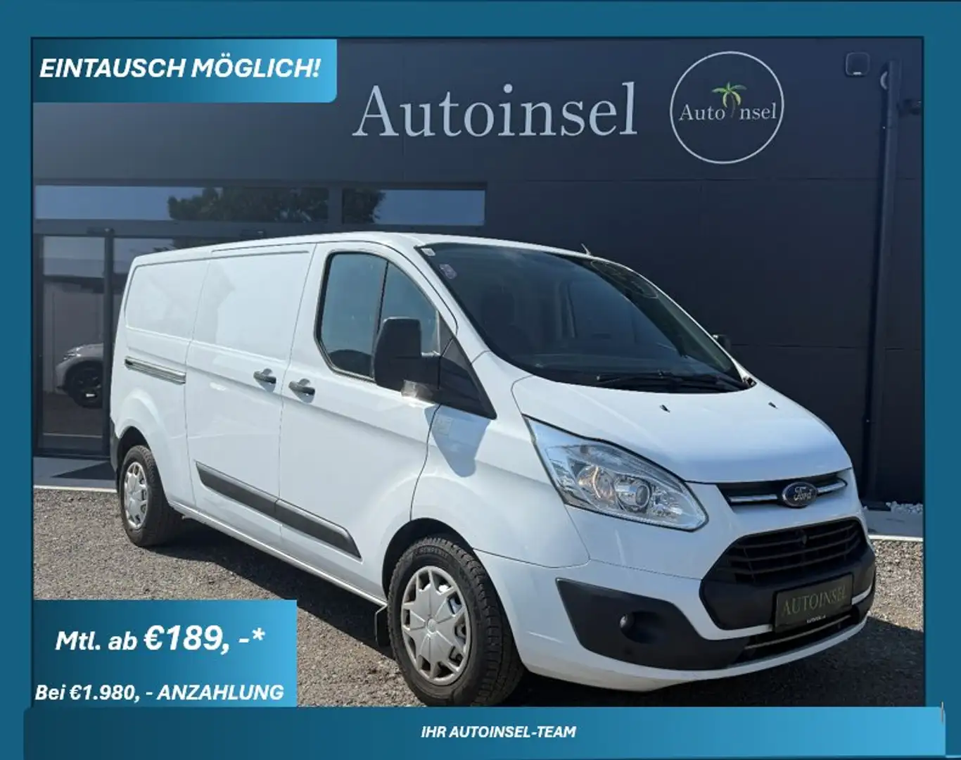 Ford Transit Custom 340 Lang 2 Schiebetüre Blanc - 1