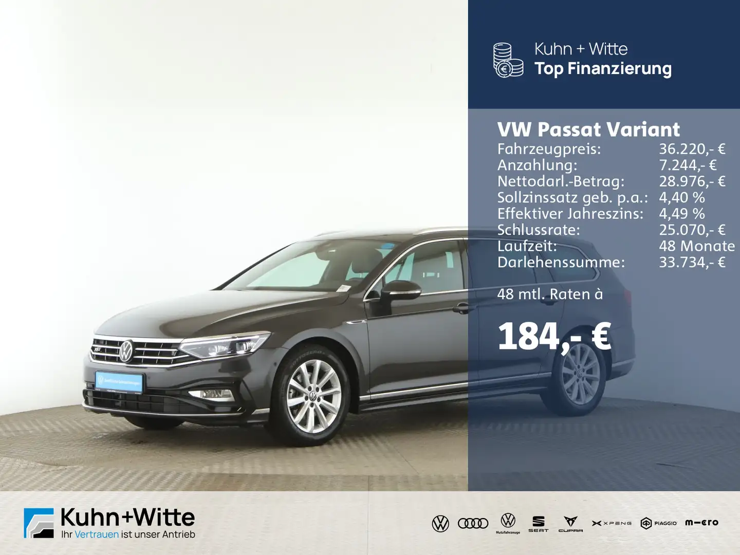 Volkswagen Passat Variant 2.0 TDI R-Line *IQ.Light*RFK*Stan Grau - 1