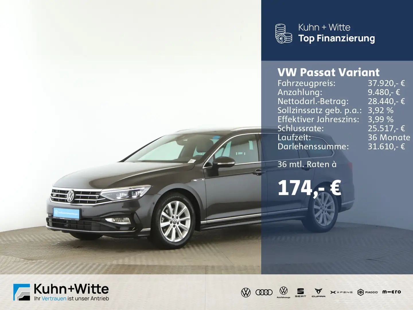 Volkswagen Passat Variant 2.0 TDI R-Line *IQ.Light*RFK*Stan Grau - 1