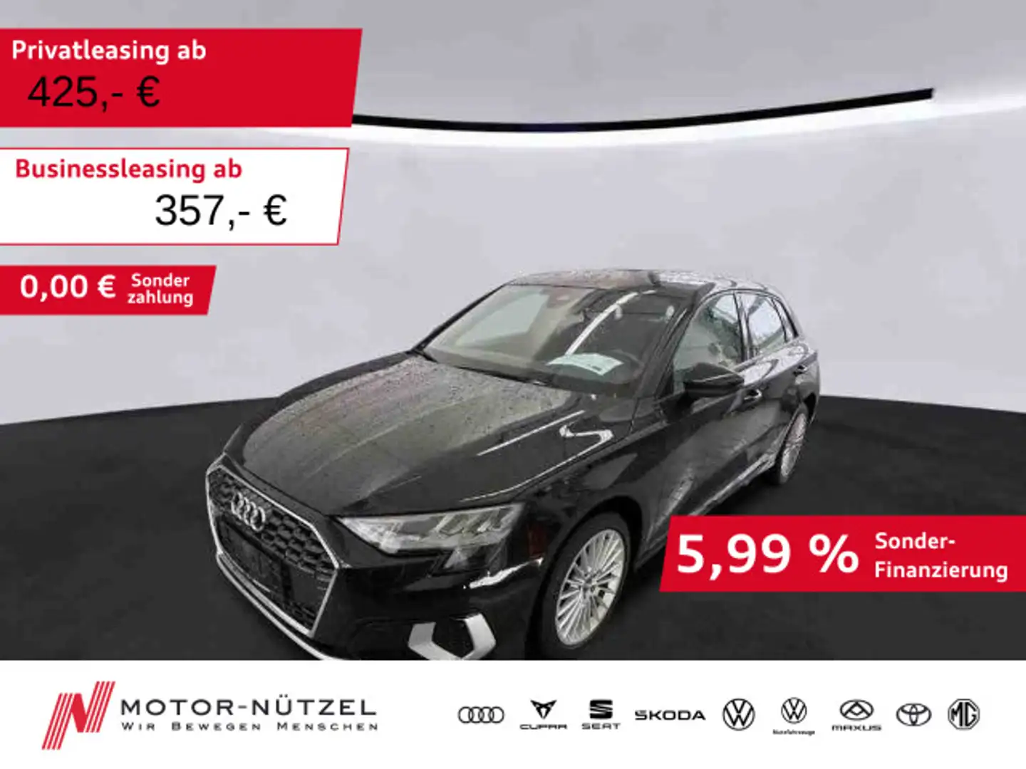 Audi A3 35 TFSI S-TR ADVANCED LED+NAVI+ACC Schwarz - 1