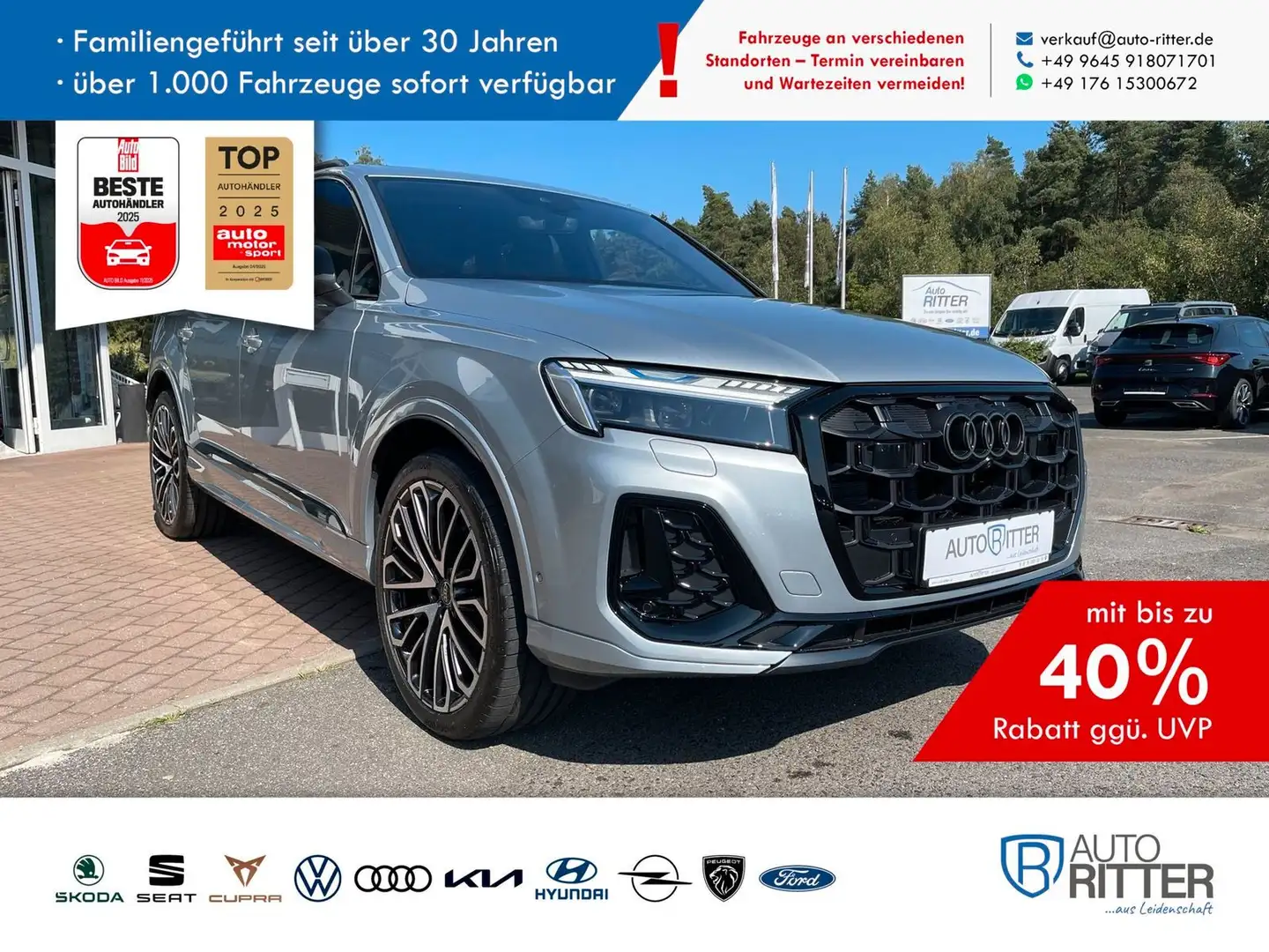 Audi Q7 50 TDI FACELIFT S-Line Vollausstattung!!! Argent - 1