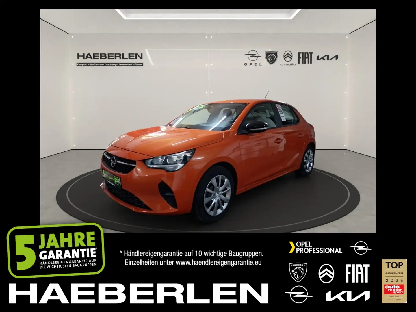 Opel Corsa F 1.2 Edition SpurH Klima Tempomat Orange - 1
