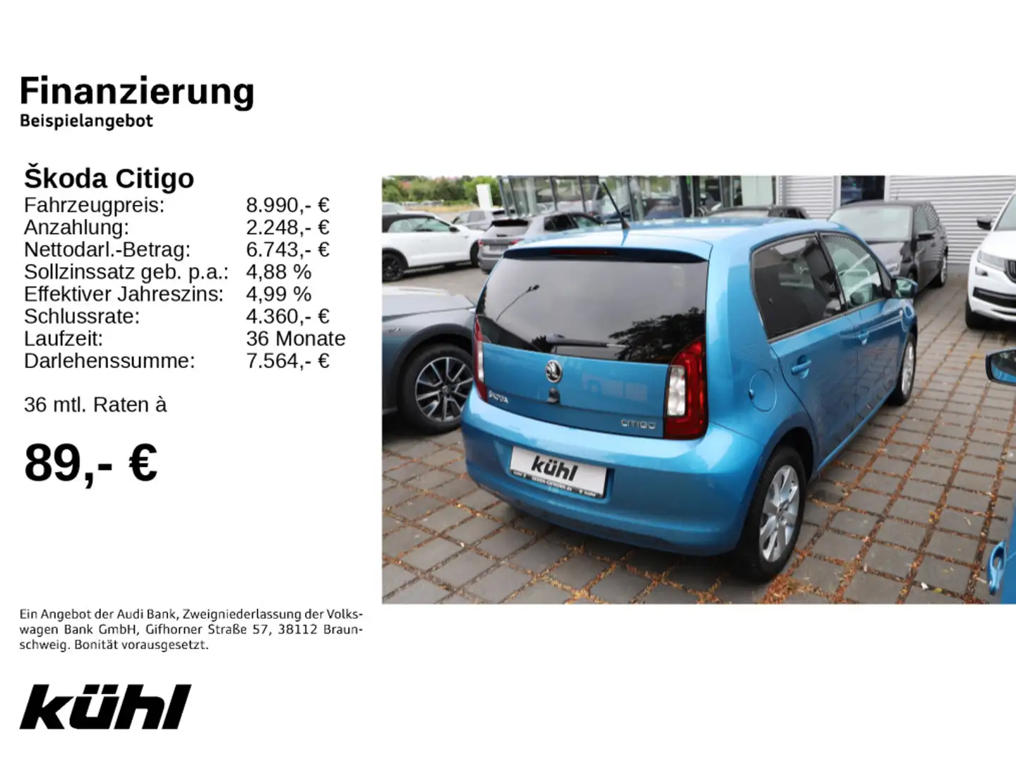 Skoda Citigo 1.0 MPI Clever Blau - 2
