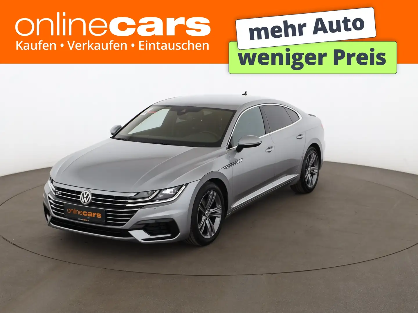 Volkswagen Arteon 2.0 TDI R-Line Aut LED AHK RADAR LEDER NAV Silber - 1