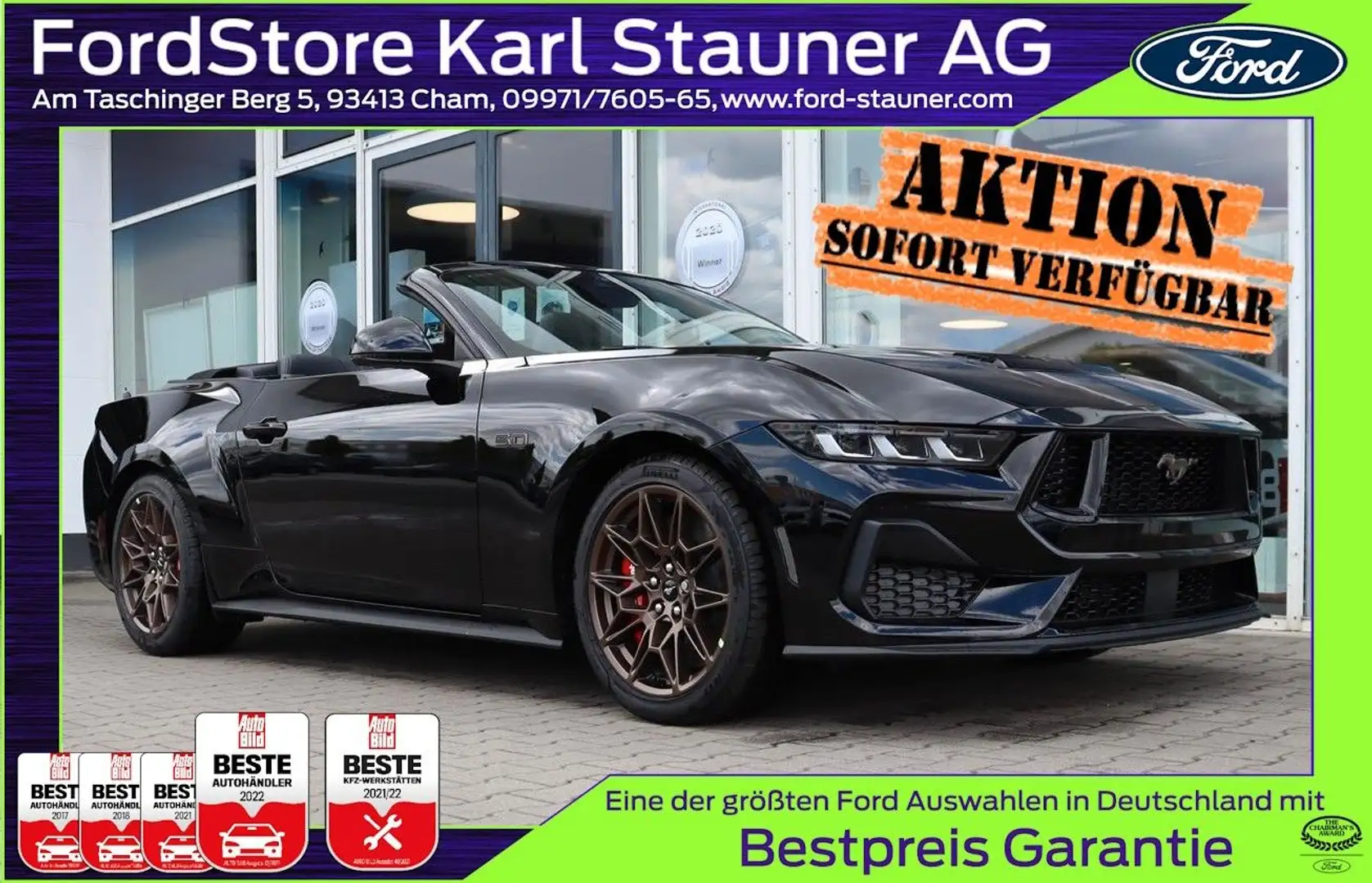 Ford Mustang GT Convertible MagneRide 4,99% FIN* Negru - 1