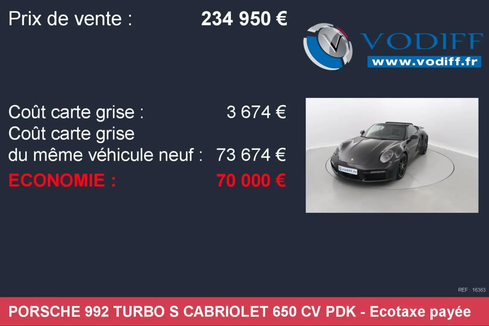Porsche 992 TURBO S CABRIOLET 650 CV PDK Noir - 2