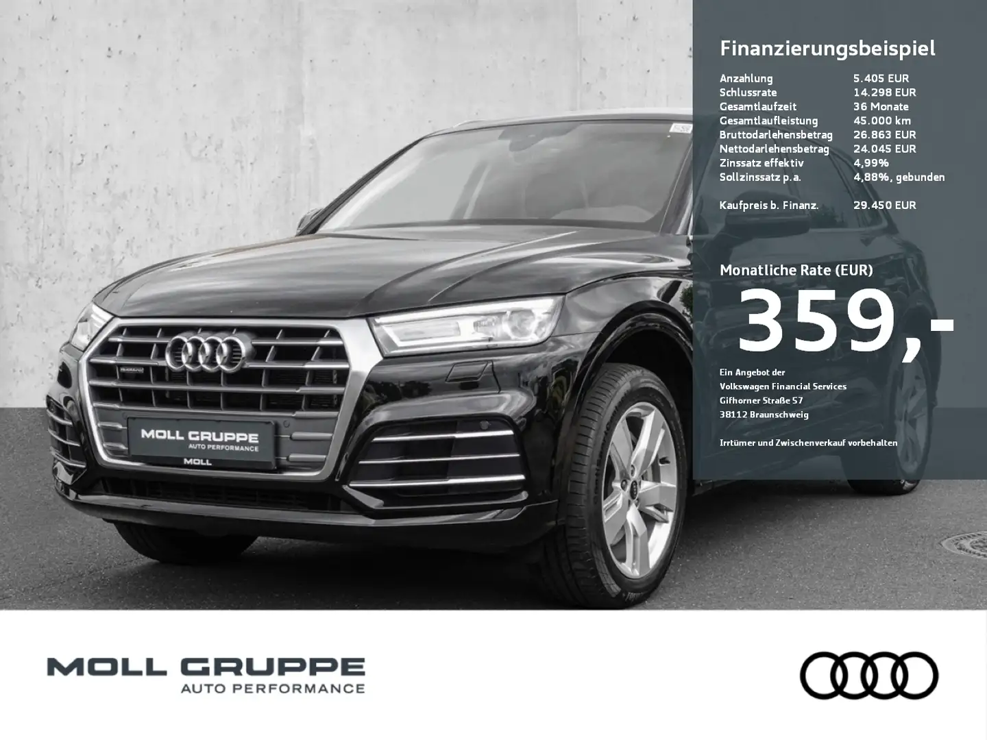 Audi Q5 Sport 50 TFSI e Quattro 220(299)  S tronic Kunstle Schwarz - 1