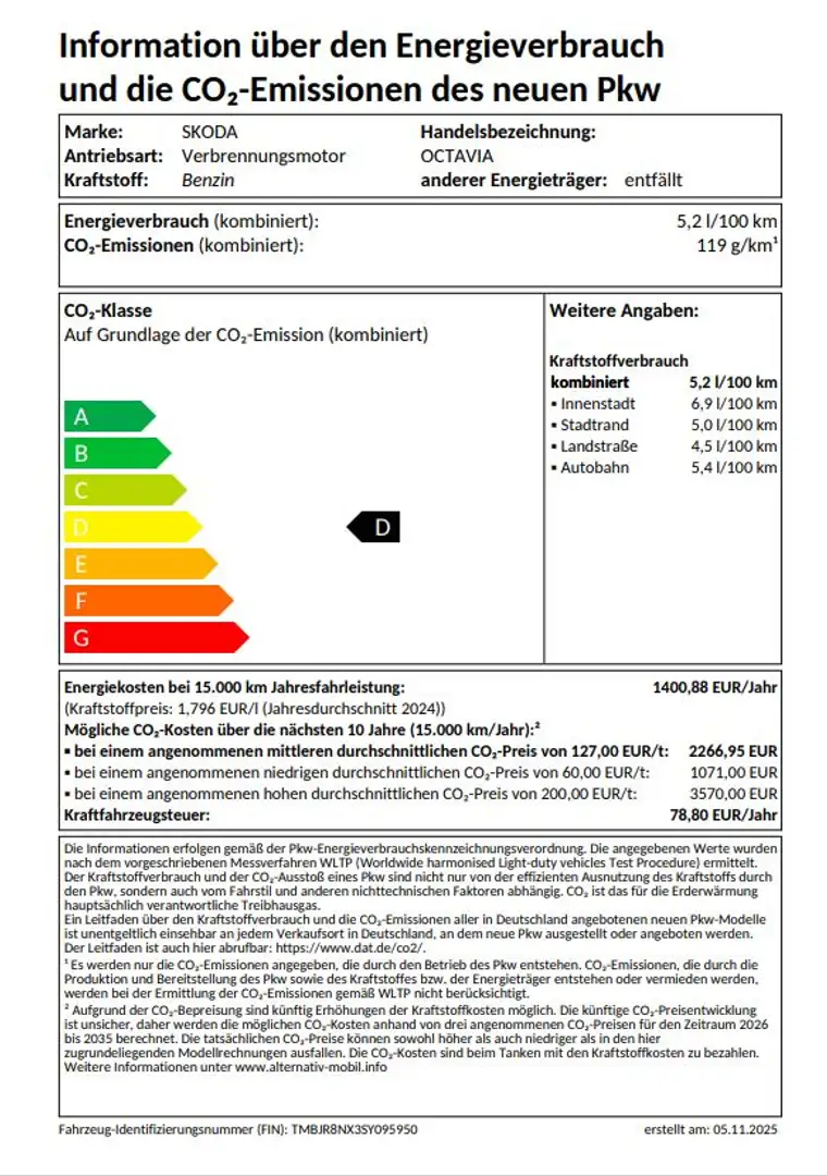 Skoda Octavia Combi Sportline 1.5 TSI mH 7-DSG *NAVI*AHK*MATRIX Silber - 2
