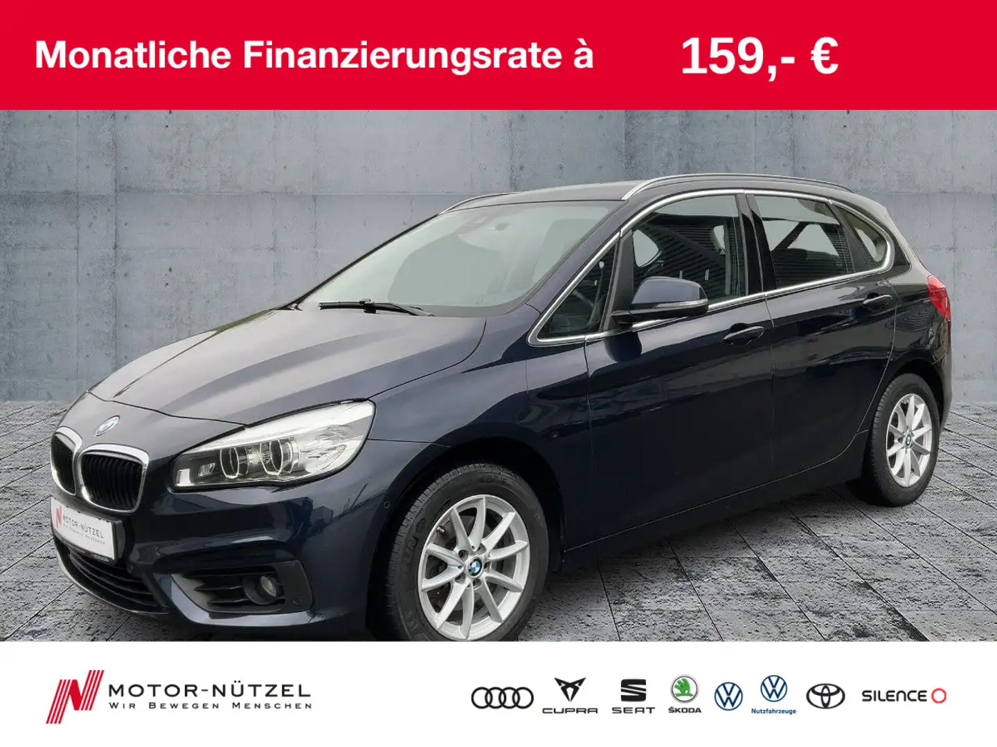 BMW Aut Active Tourer LED+NAV+SHZ+2xPDC+MFL+NSW Синий - 1