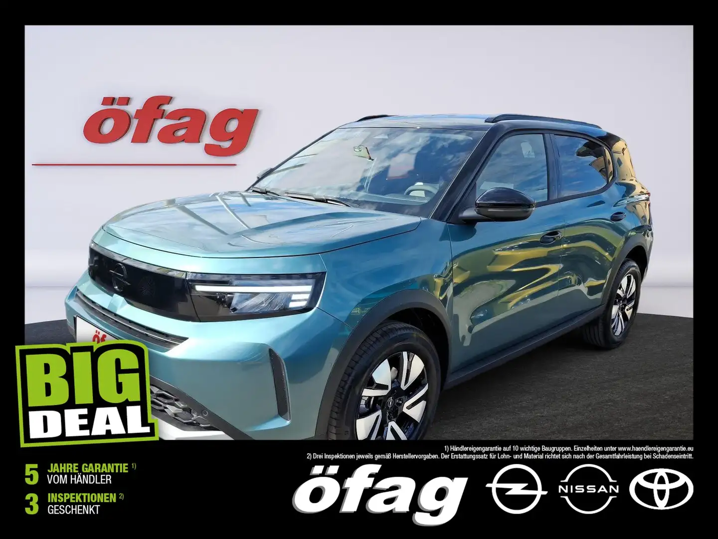 Opel Frontera 1.2 GS 81 kW LED+Navi+SHZ+Winterp.+Kam. Grün - 1