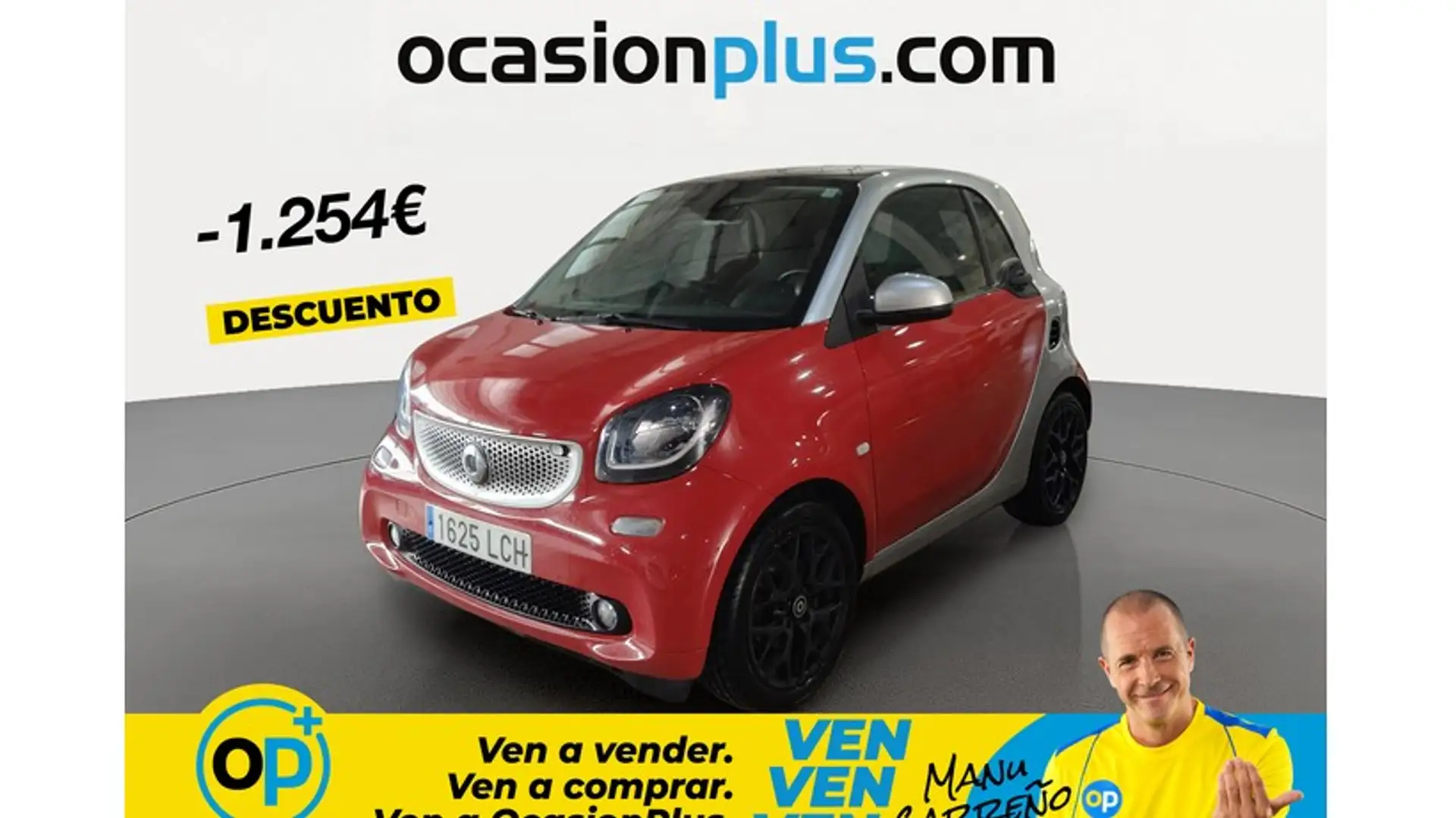smart forTwo Coupé 66 Aut. Rojo - 1