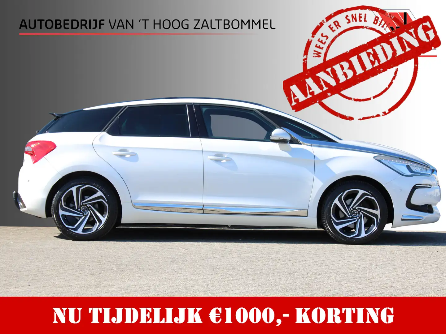 Citroen DS5 1.6 THP 165pk Chic LEDER MEMORY PANORAMADAK NAVI T Weiß - 1