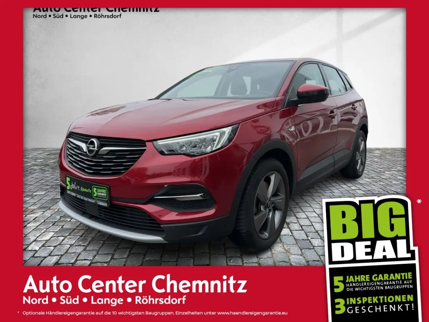 Opel Grandland AT8 Hybrid Elegance LED/Navi/Ergo/KAM Rot - 1