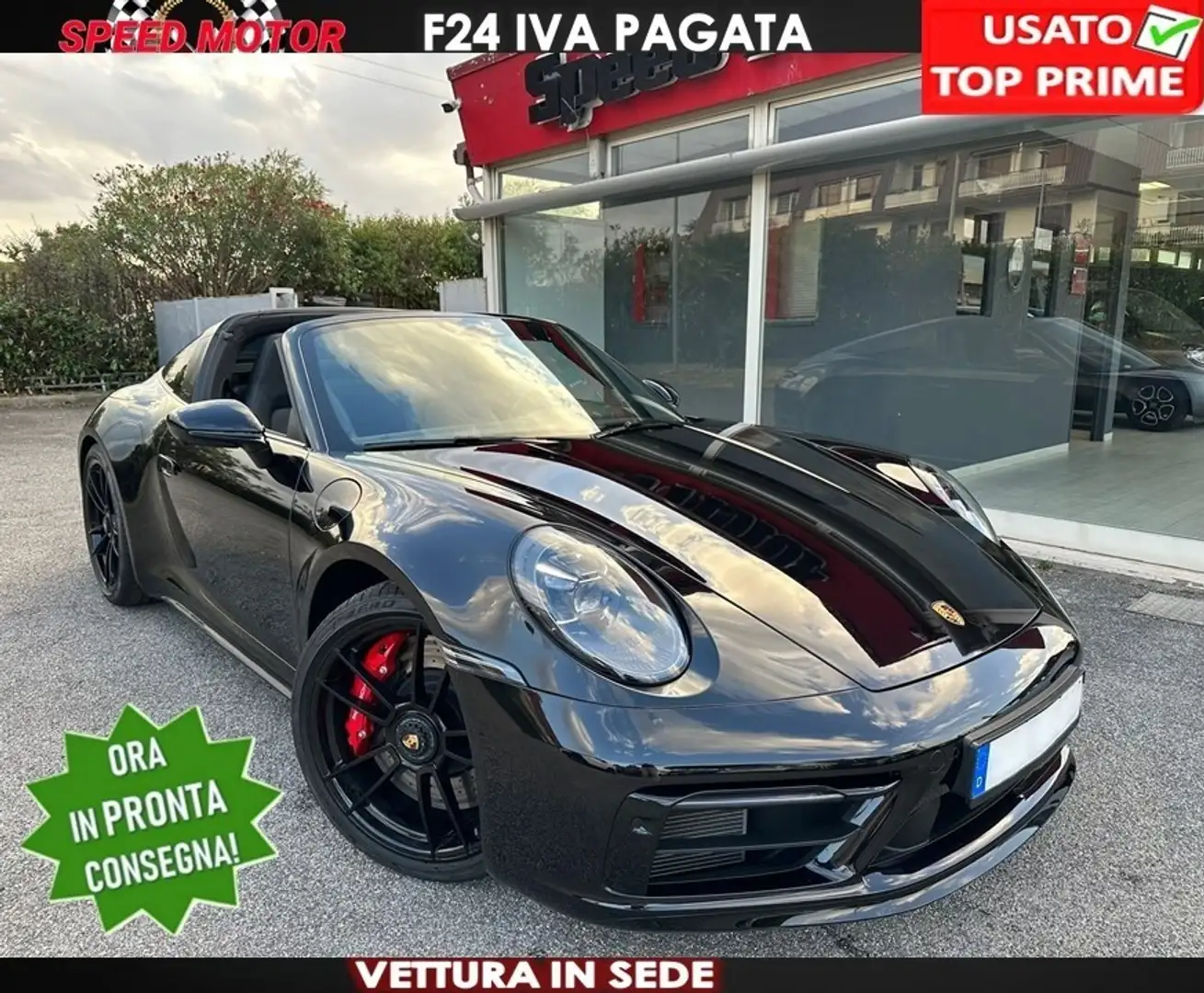 Porsche Targa 911 Targa 4 GTS, BLACK PACK, RETROCAMERA 360, BOSE Noir - 1