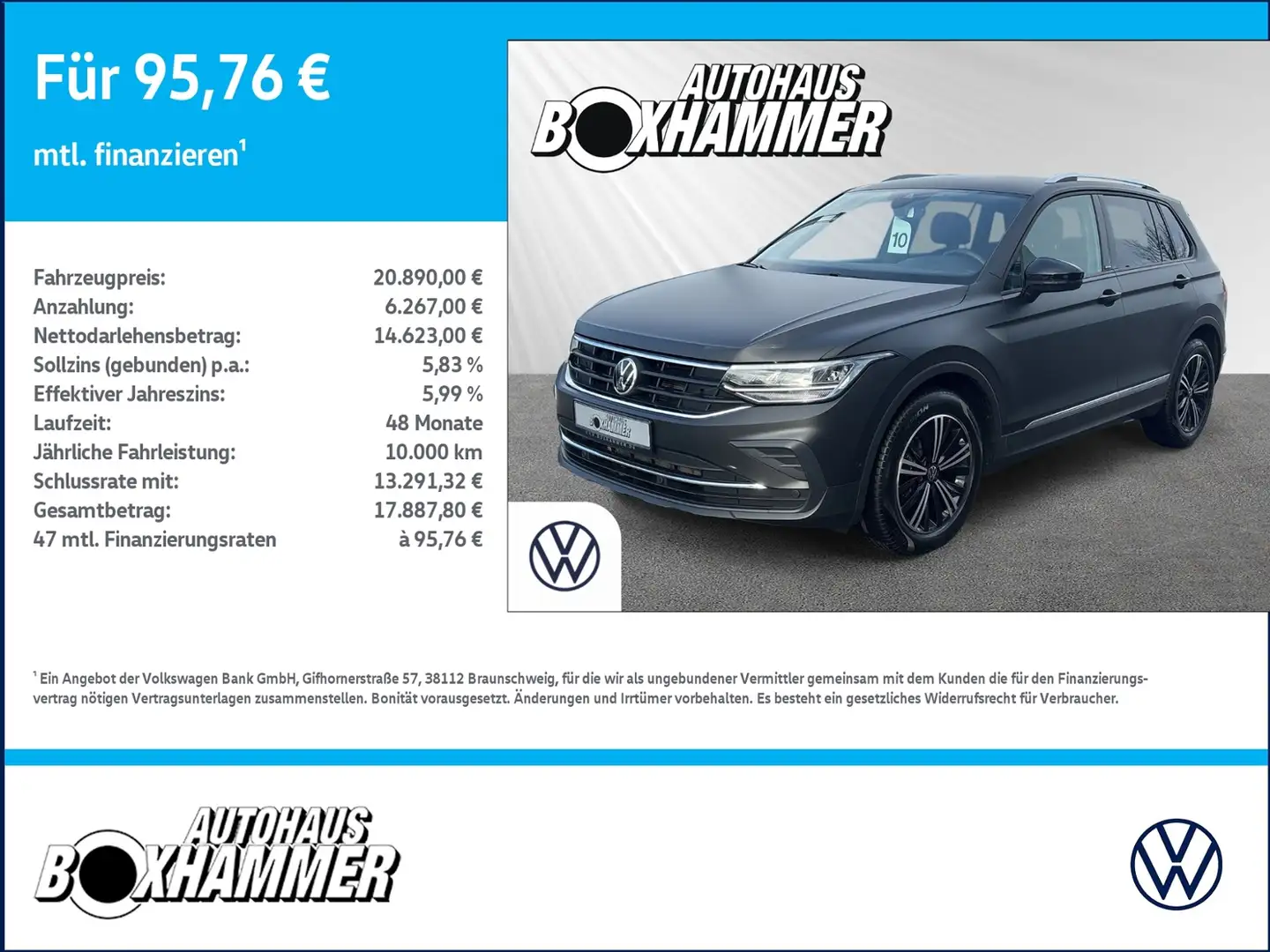 Volkswagen Tiguan 2.0 TDI Active NAVI+AHK+SIDE.ASSIST+ELE.HECKKLAPP Noir - 1