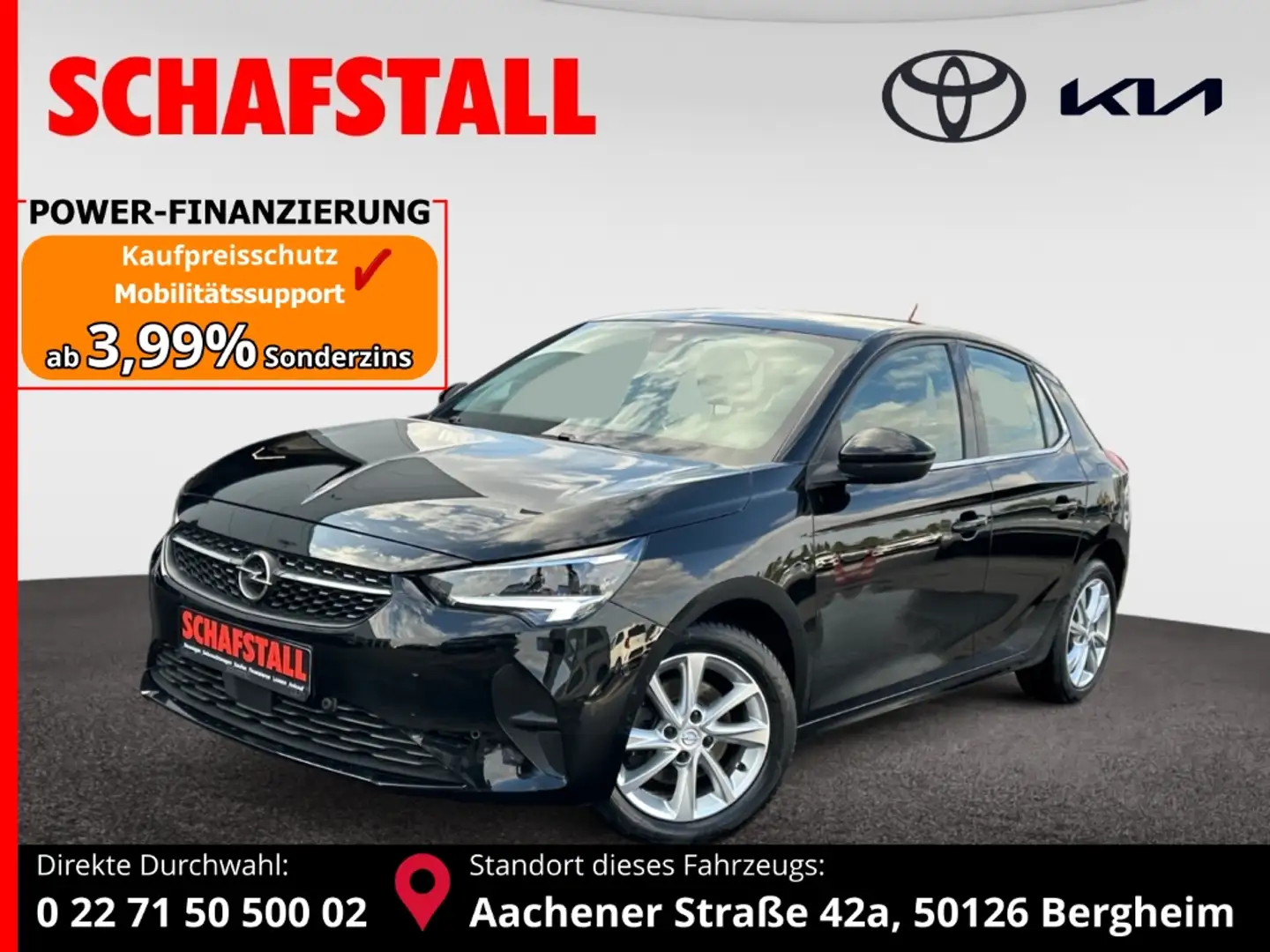 Opel Corsa F Elegance Turbo 1.2 Carplay Sitzheizung Tempomat Schwarz - 1