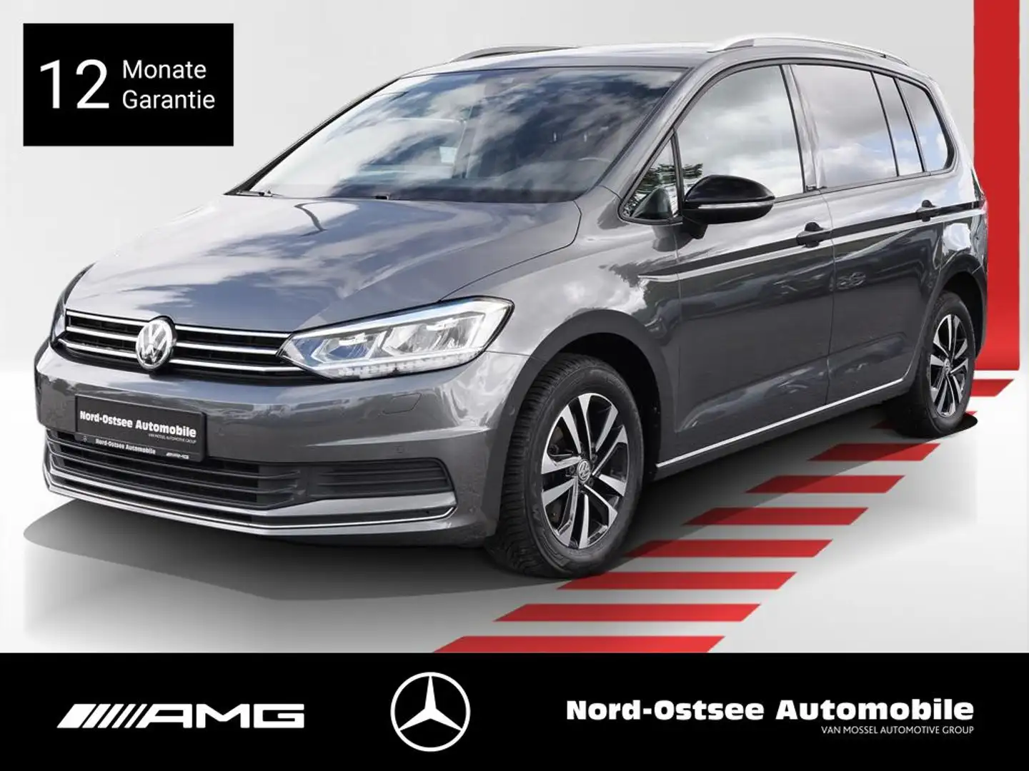 Volkswagen Touran 1.6 TDI IQ.DRIVE AHK NAVI LED SITZHEIZUNG Grijs - 1