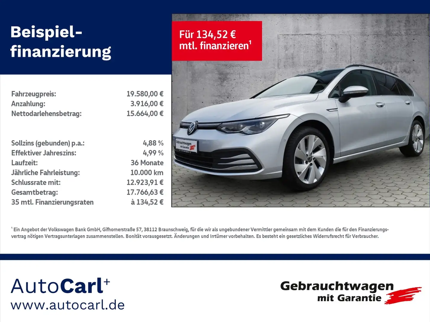 Volkswagen Golf Variant VIII Variant Style 2.0TDI DSG/Navi/ACC/HUD/IQ.Lig Argent - 1