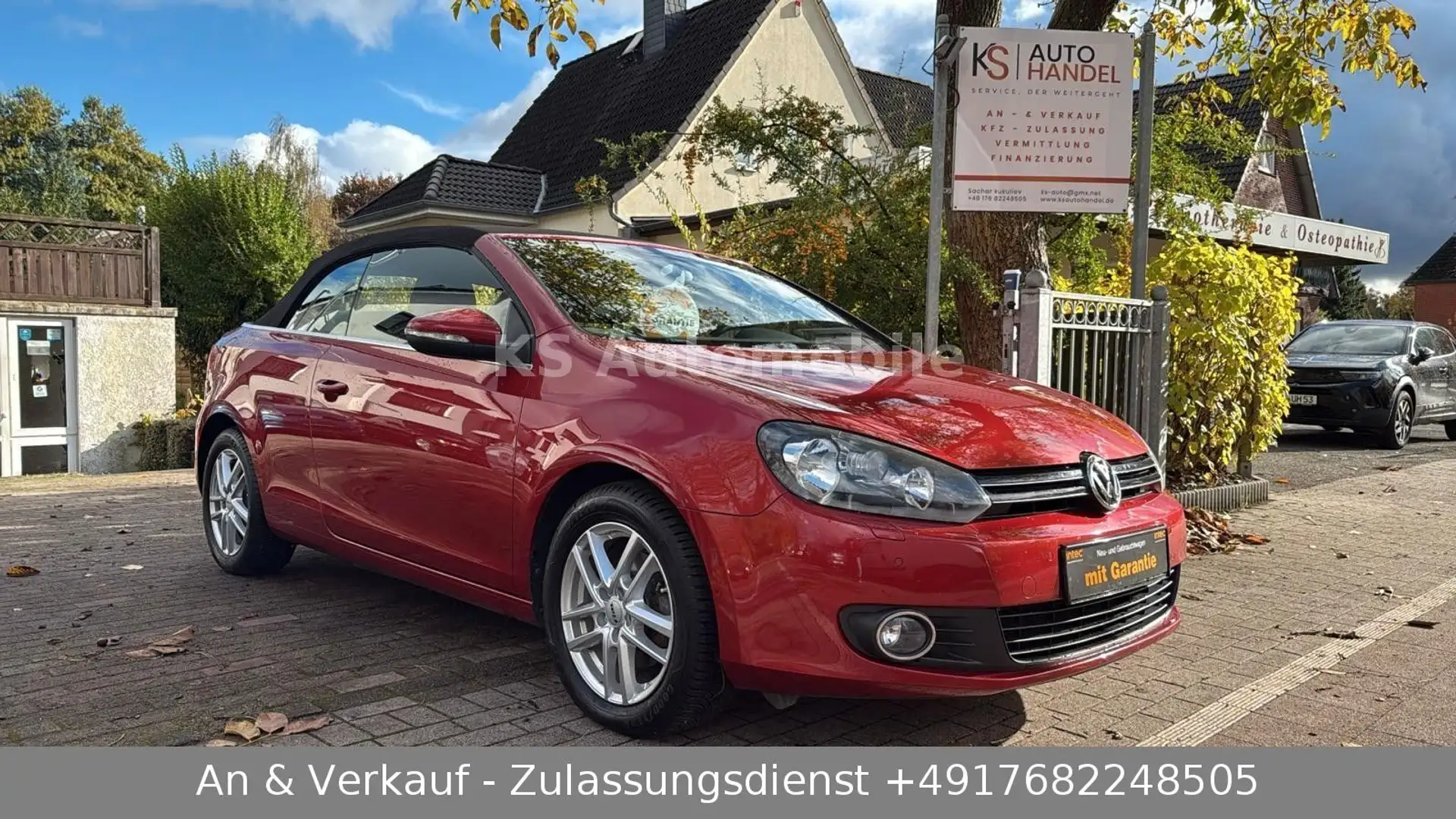 Volkswagen Golf GOLF VI CABRIOLET/GARNTIE/AUTOMATIK/SERVICE NEU Rot - 1