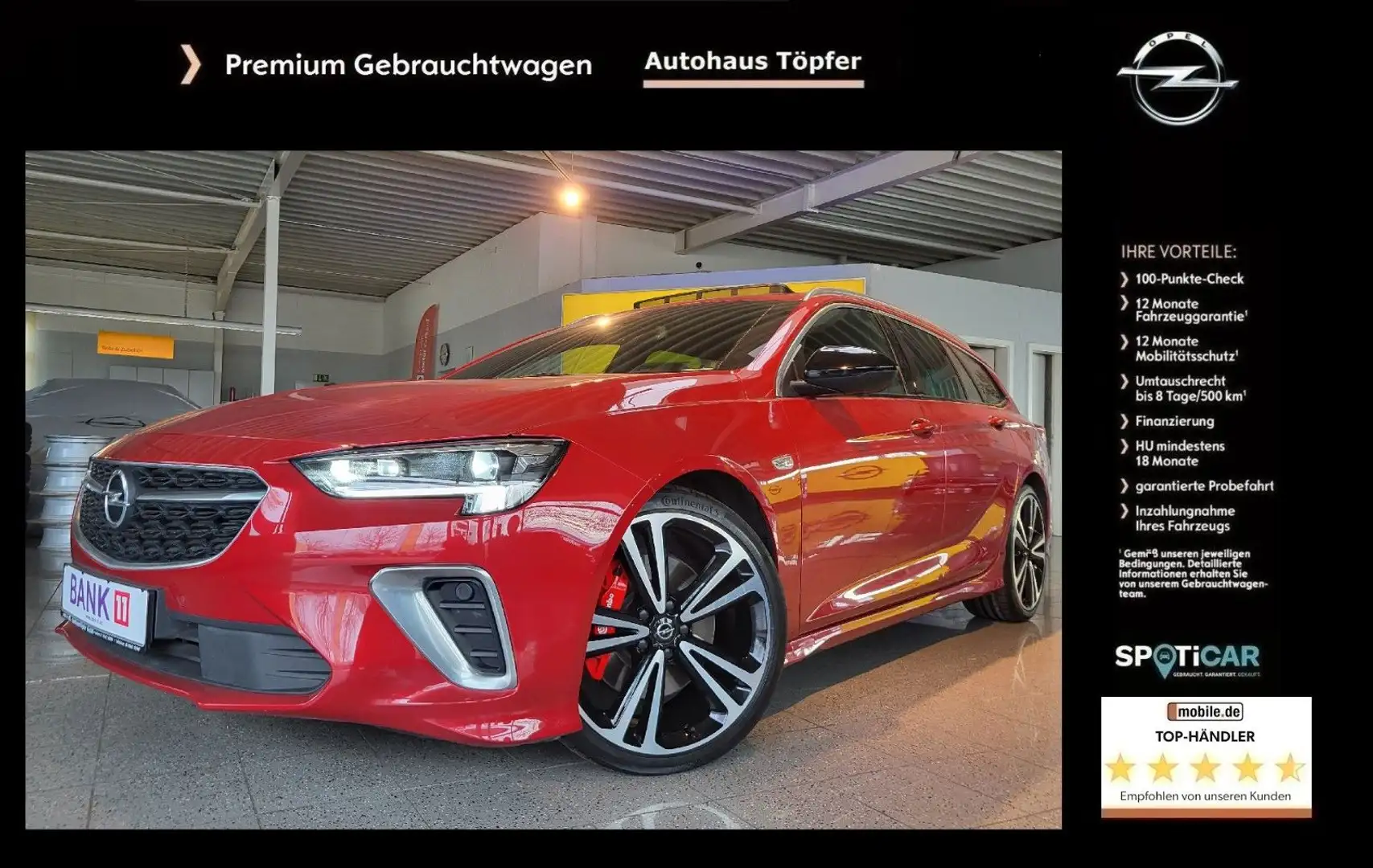 Opel Insignia B ST Premium GSi 4x4 mit Panorama-Dach Rot - 1