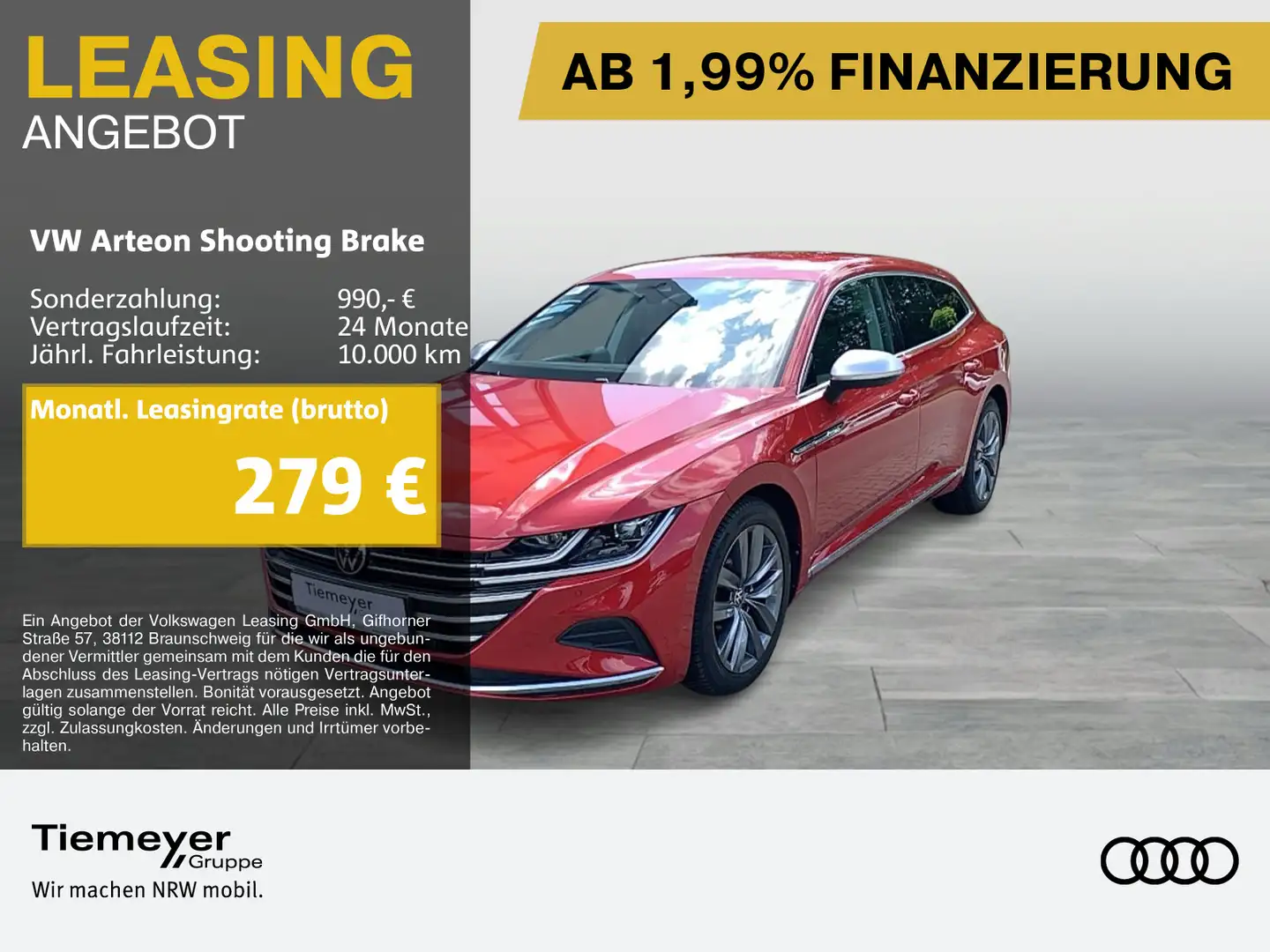 Volkswagen Arteon 2.0 TDI DSG ELEGANCE AHK Rot - 1