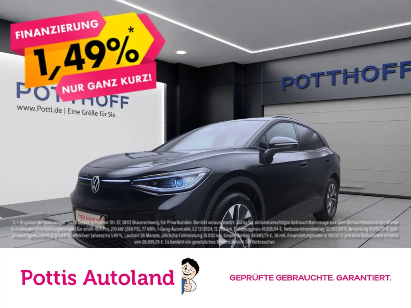 Volkswagen ID.4 PURE IQ.LIGHT NAVI SITZHZG PDC Schwarz - 1