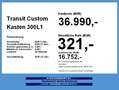 Ford Transit Custom Kasten 300L1 Trend *NEUES MODELL* Blanc - thumbnail 4