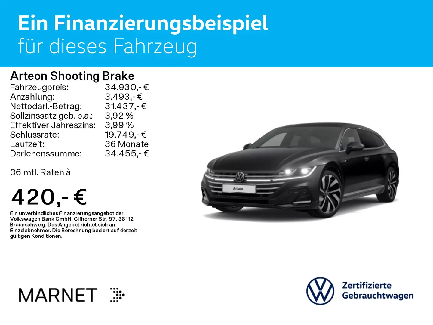 Volkswagen Arteon R-Line 2.0 TSI Navi*AHK*Pa Grau - 2