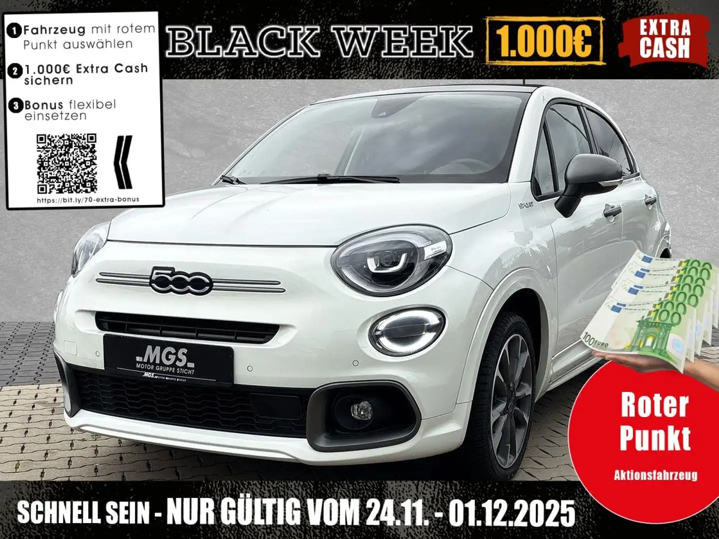 Fiat 500X DOLCEVITA HYBRID 1.5 #NAVI#Faltdach#LED Weiß - 1