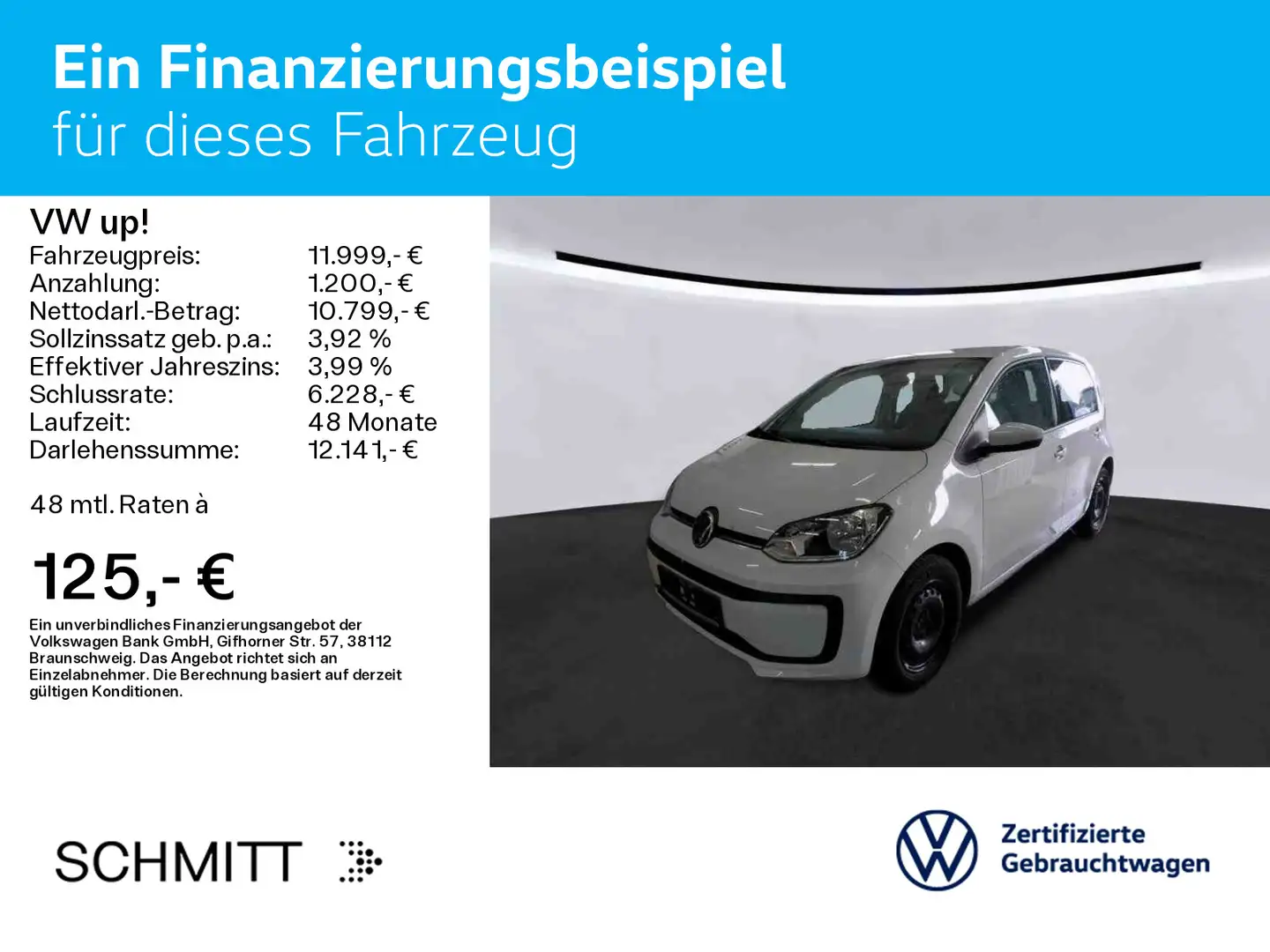 Volkswagen up! 1.0 move up!*NAVI*KAMERA*PDC*KLIMA Blanco - 2