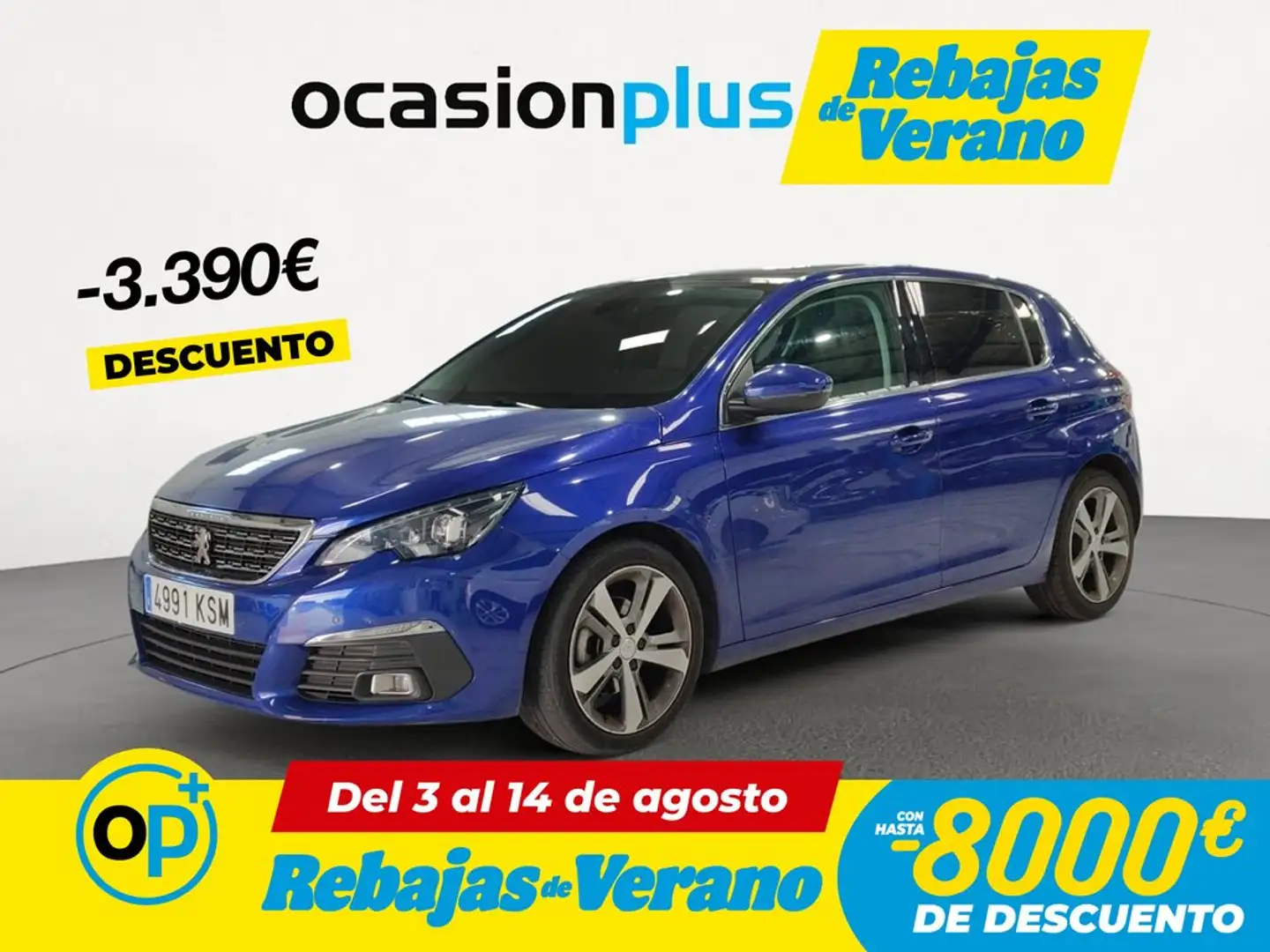 Peugeot 308 1.6BlueHDi S&S Allure EAT6 120 Azul - 1