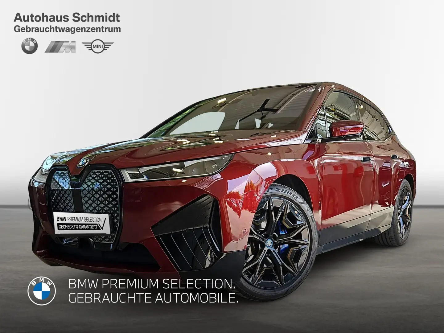 BMW iX xDrive50 Sportpaket*B&W*AHK*SkyLounge*682€ netto* Rood - 1