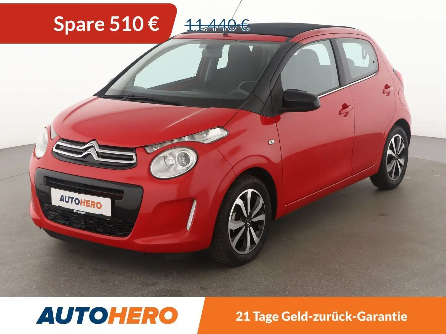 Citroen C1 1.0 VTi Shine Aut.*CAM*ALU*KLIMA*TOUCH* Rot - 1