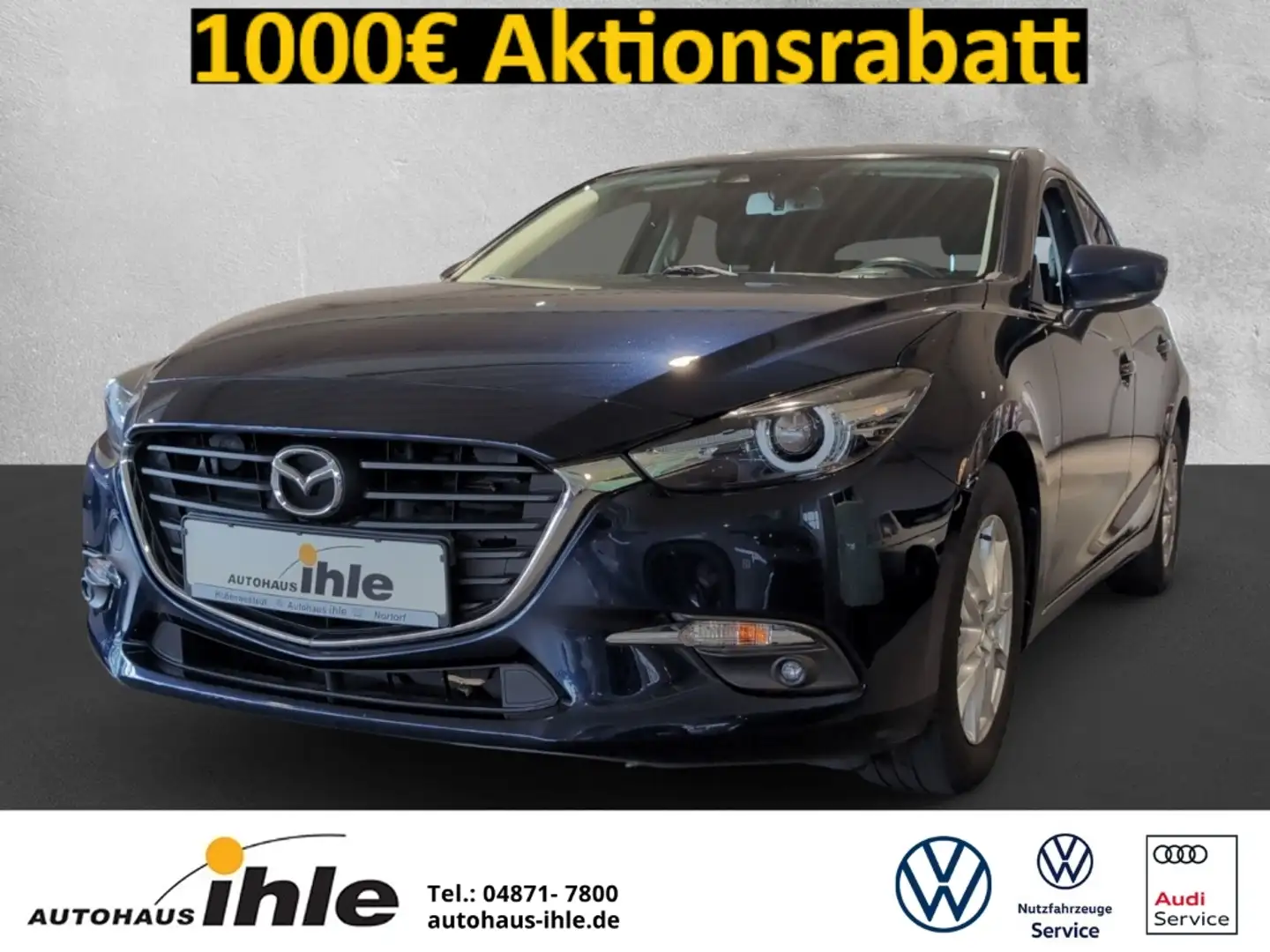 Mazda 3 Exclusive-Line 2,0 Skyactiv-G 120 NAVI+HUD+R-FAHRK Albastru - 1