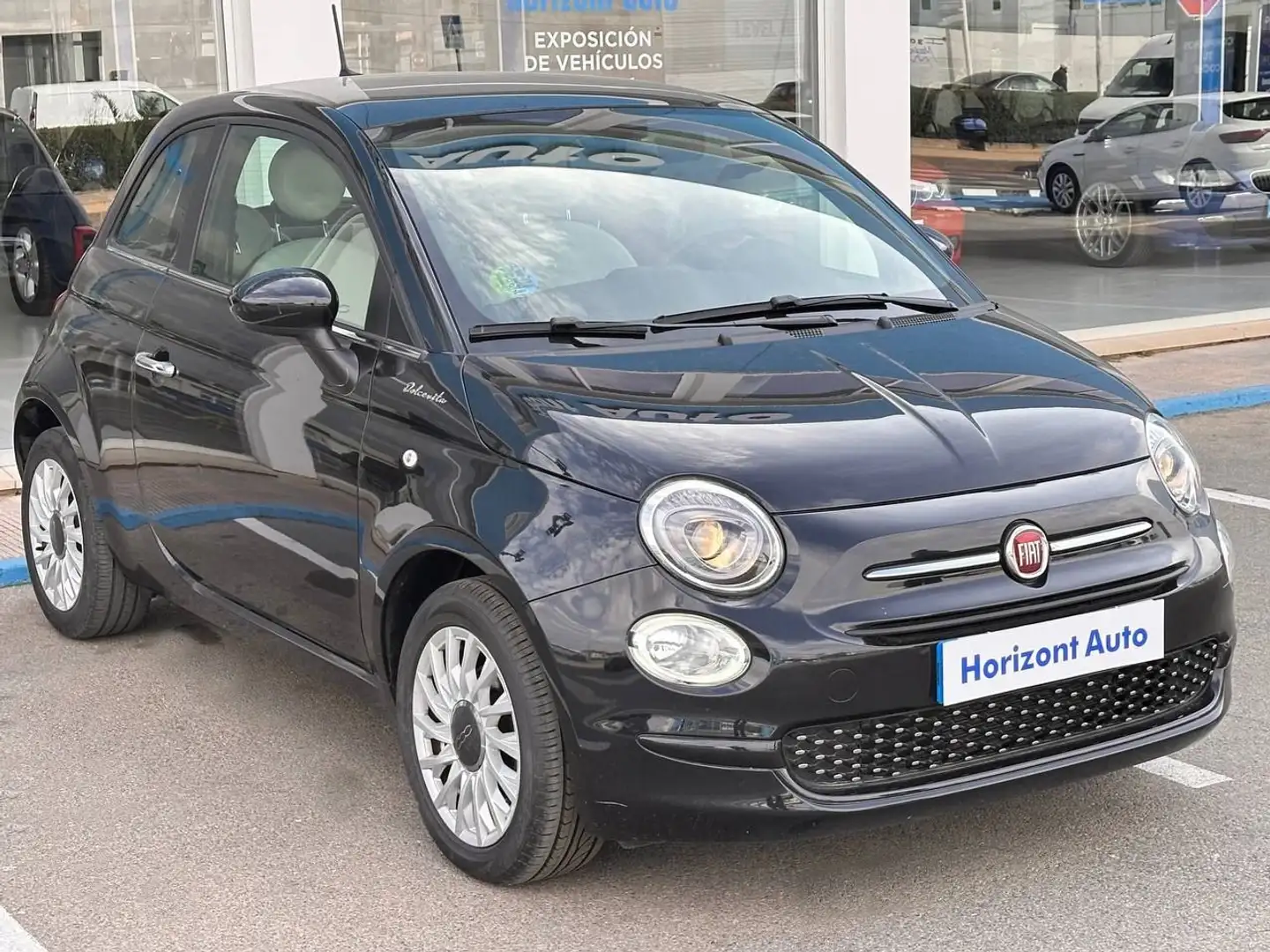Fiat 500 Hybrid Zwart - 1