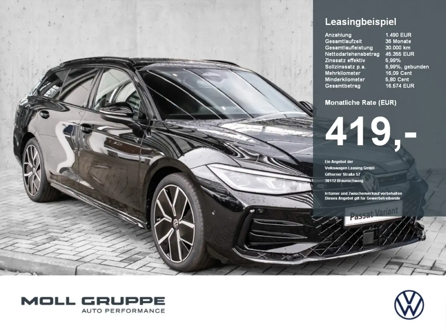Volkswagen Passat R-Line 2.0 l TDI DSG NAVI PANO MASSAGE Schwarz - 1
