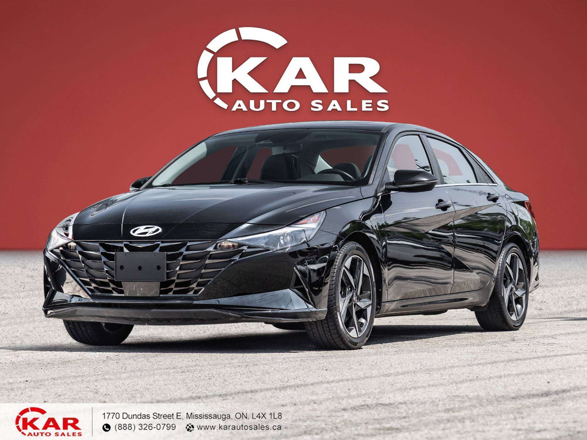 Black 2023 Hyundai Elantra Hybrid Sedan Front-Wheel Drive Automatic