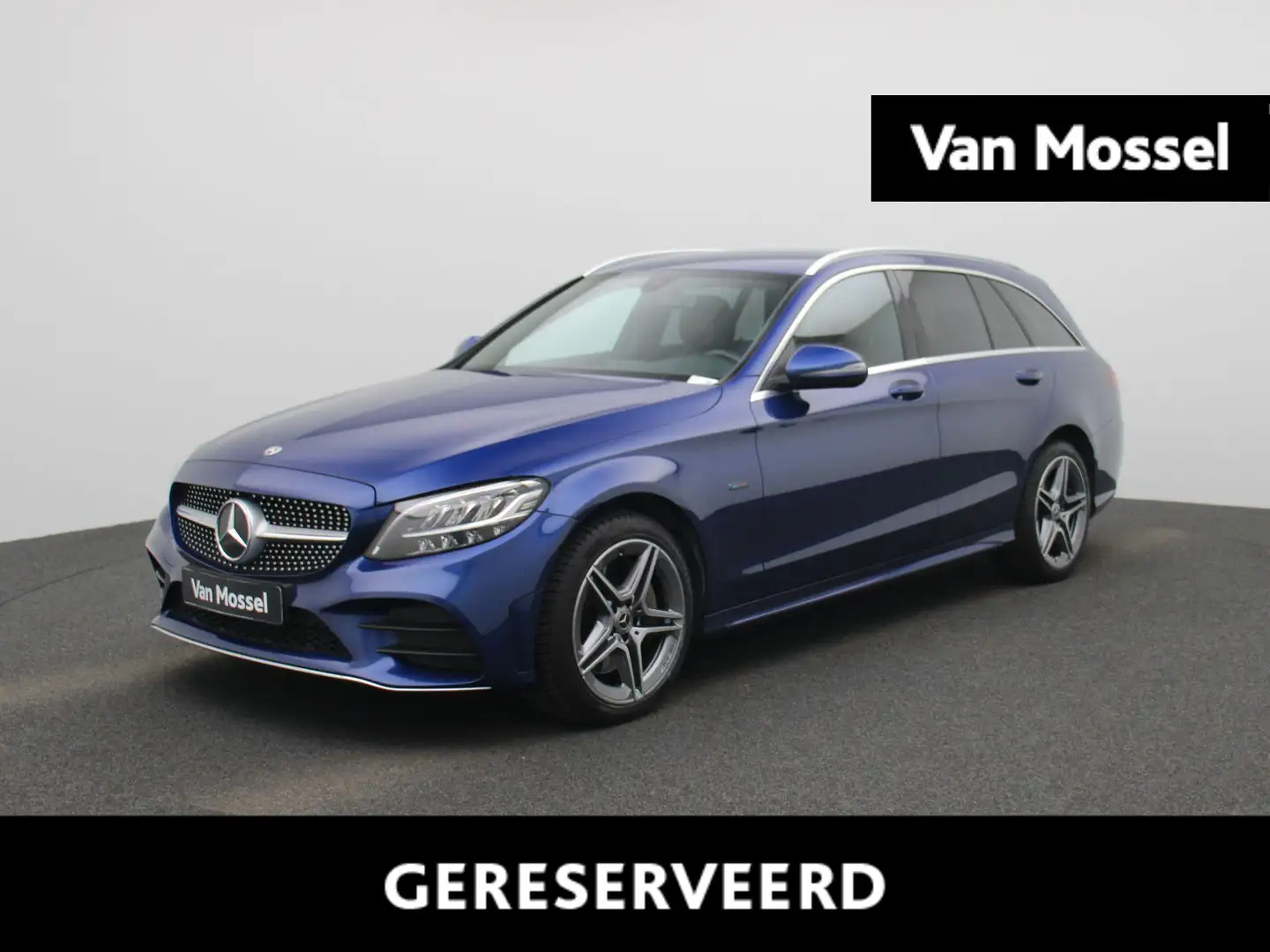 Mercedes-Benz C 300 eBreak AMG LINE + LEDER + PTS + CAMERA + 1y USED C Blauw - 1