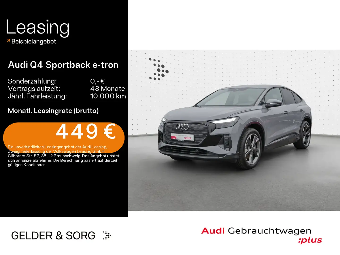 Audi Q4 e-tron Q4 Sportback 45 e-tron 0,25%*AHK*RFK*LED*Sound Grau - 1
