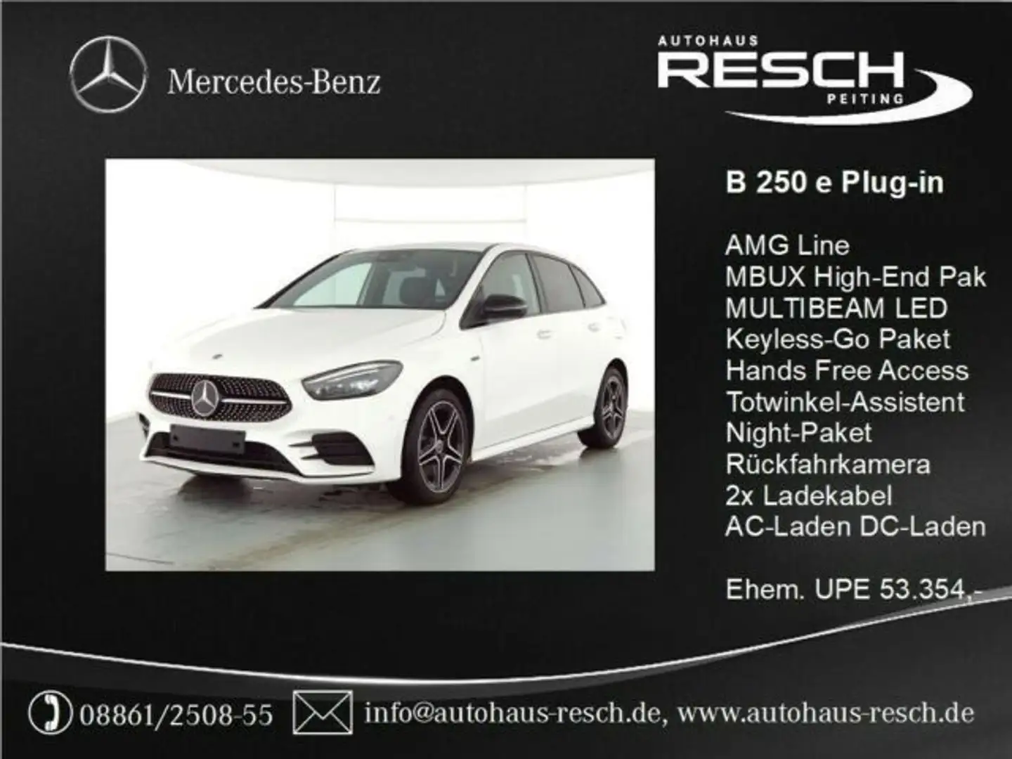 Mercedes-Benz B 250 e AMG Line Multibeam Night Keyless-Go Navi Blanc - 2