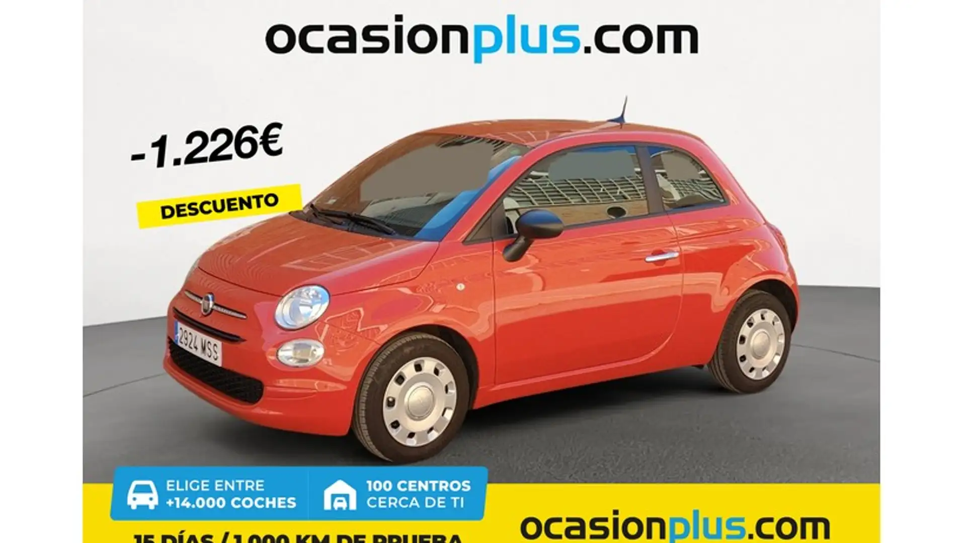 Fiat 500 1.0 Hybrid Monotrim 52kW Orange - 1