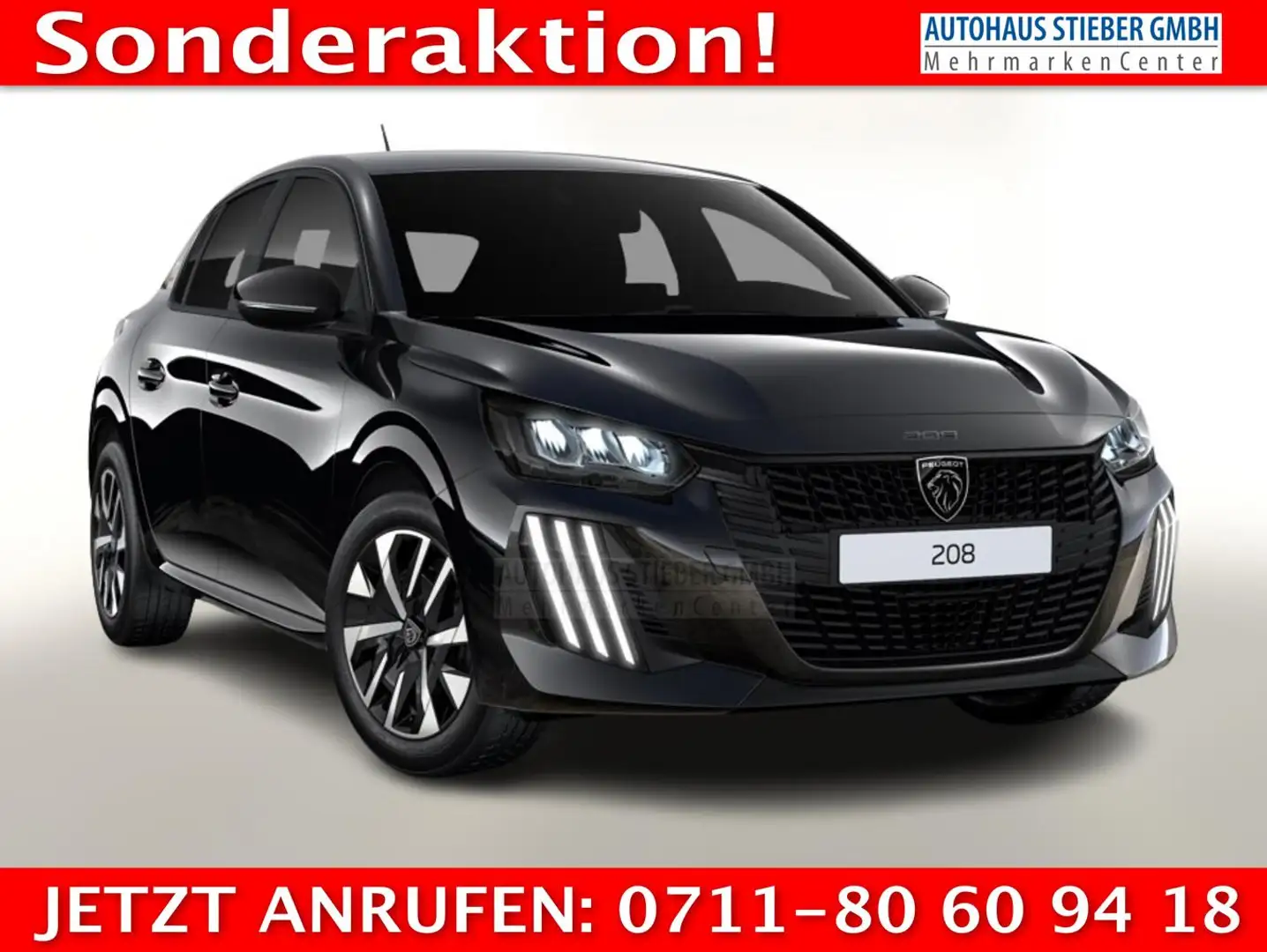 Peugeot 208 MHEV 110 DSC6 Style LED MirrorL PDC Tempomat 81... Black - 1