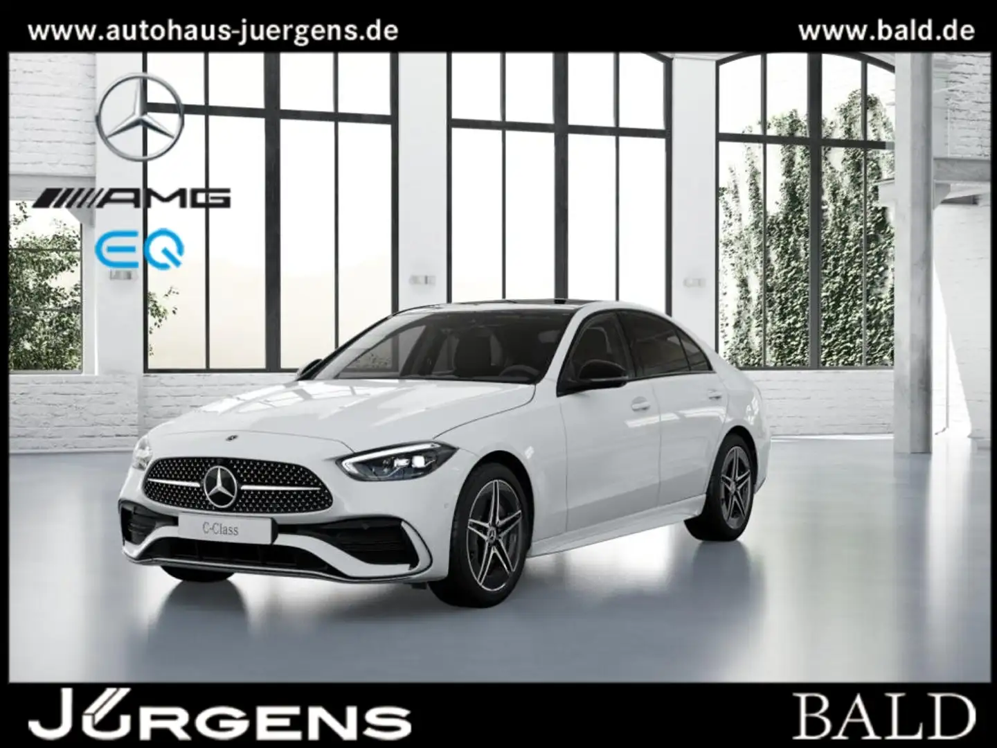 Mercedes-Benz C 180 AMG-Sport/LED/360/Pano/Night/Distr/Memo/18 Weiß - 1